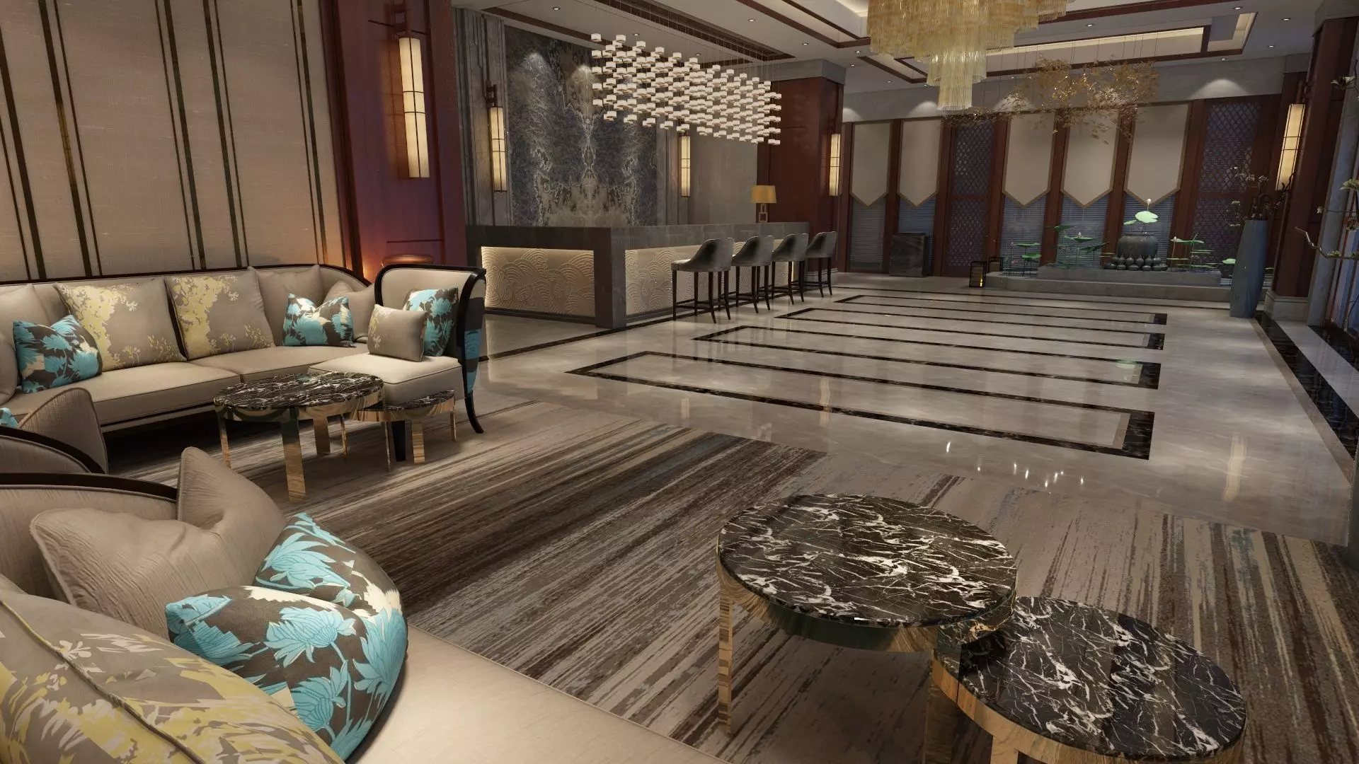 The Hotel Lobby 6 3D model_0