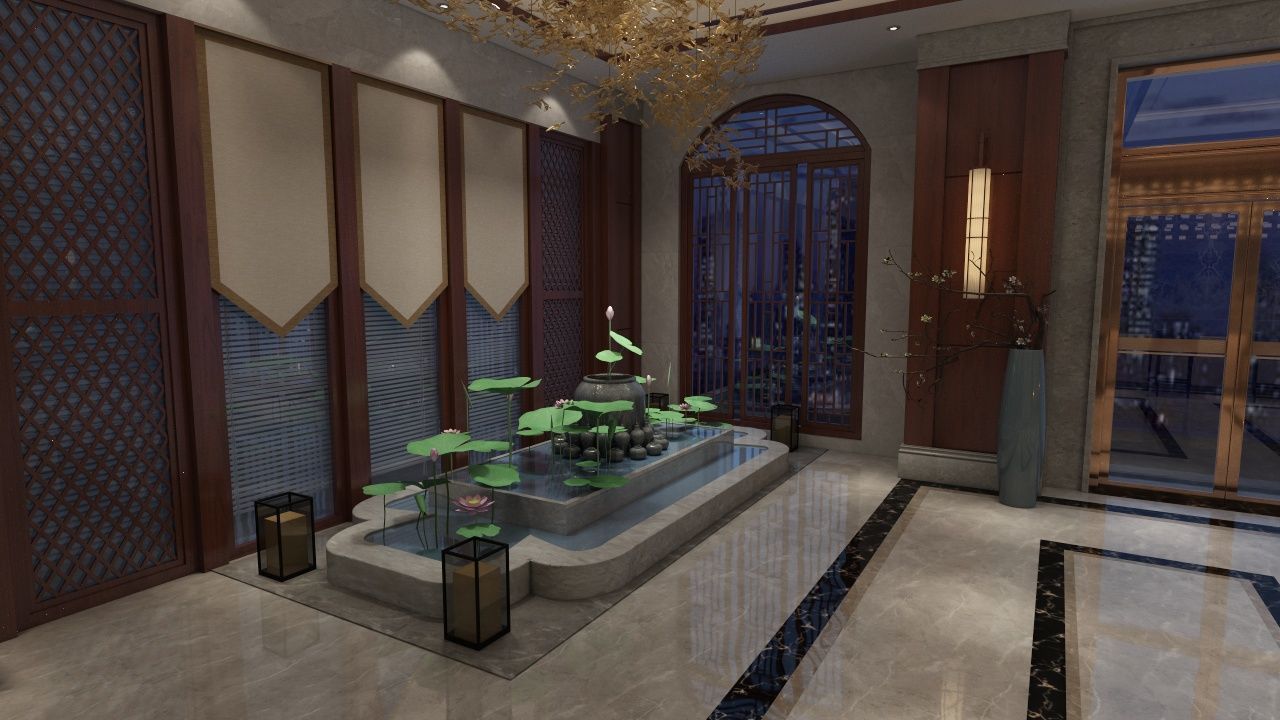 The Hotel Lobby 6 3D model_7