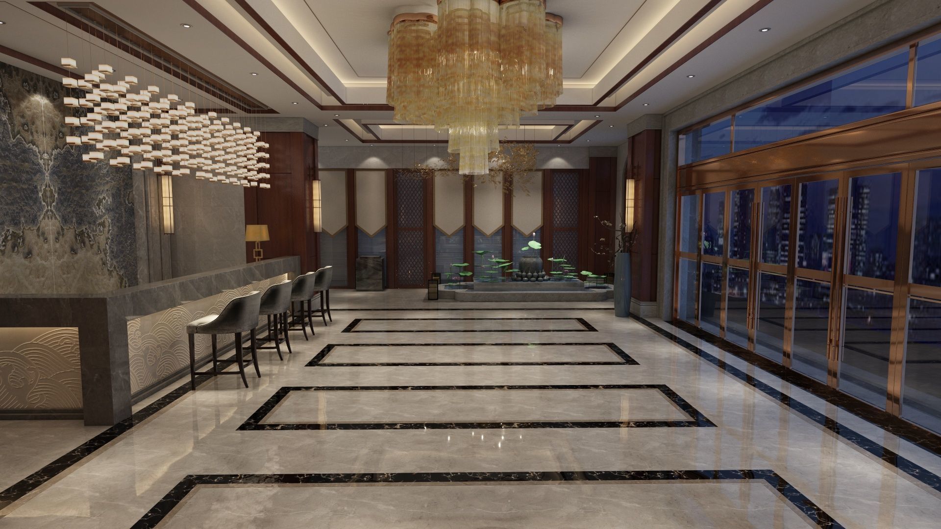 The Hotel Lobby 6 3D model_3