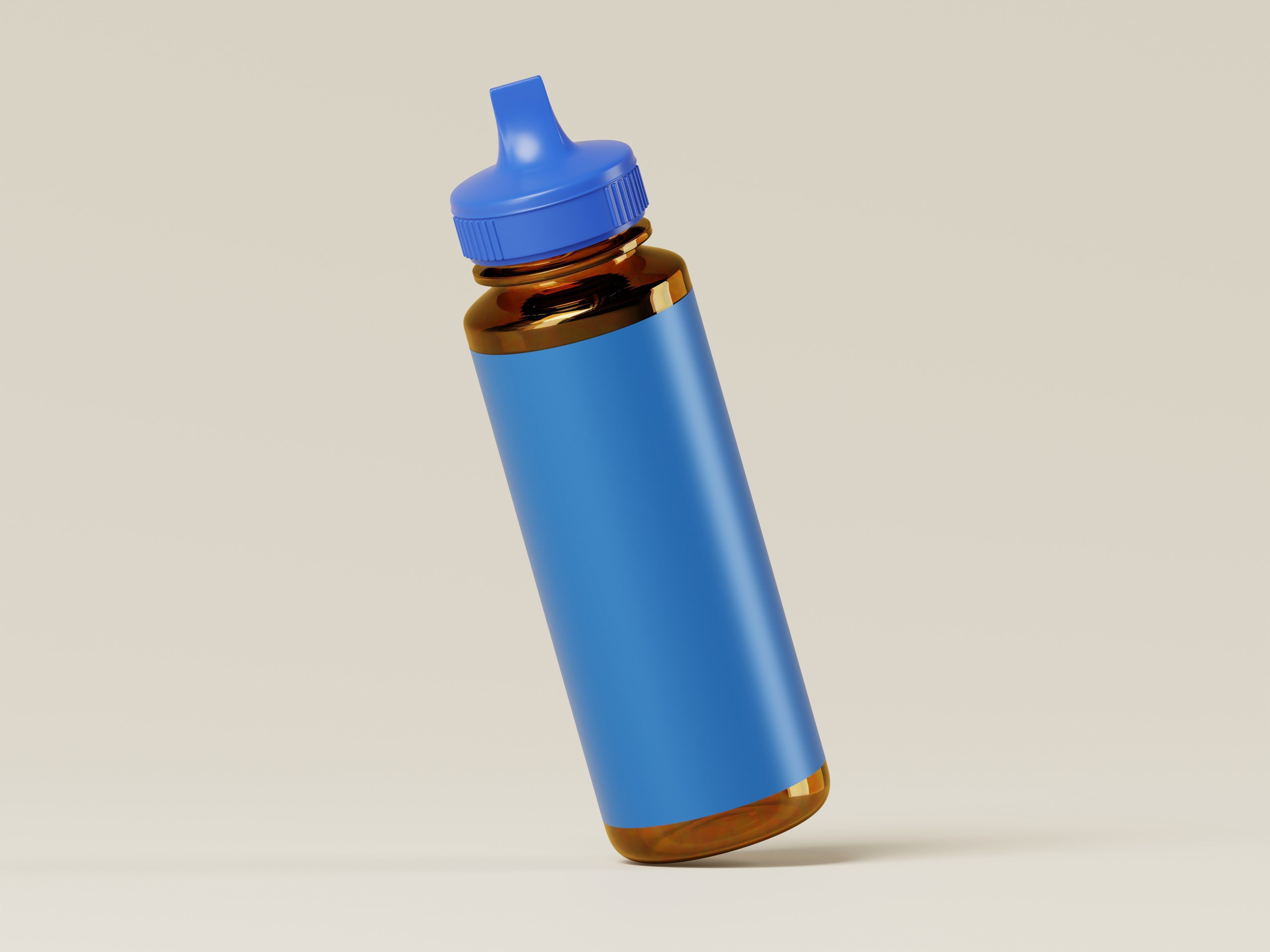 Amber Liquid Product Bottle 3D Model Low-poly 3D model_6