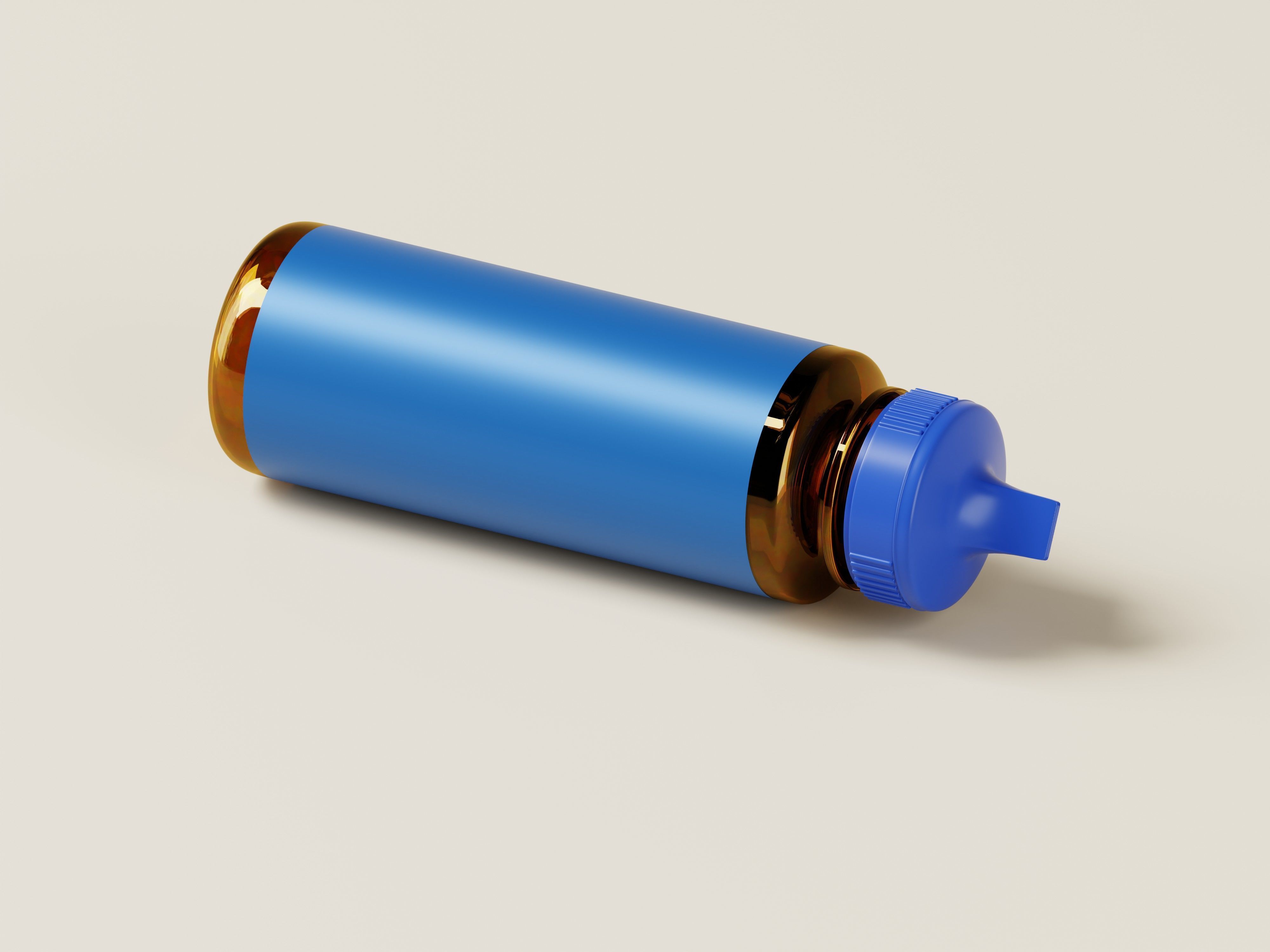 Amber Liquid Product Bottle 3D Model Low-poly 3D model_9