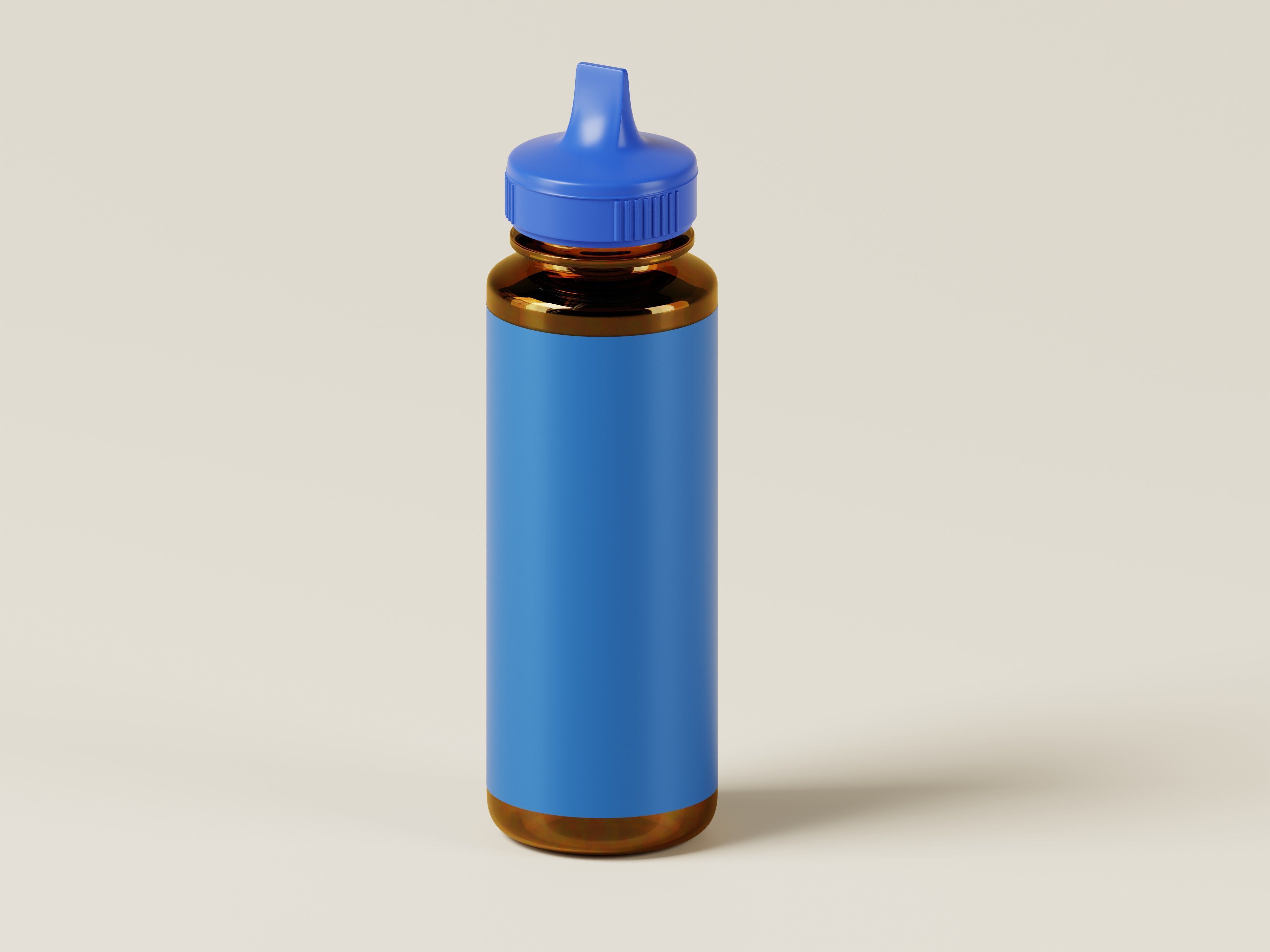 Amber Liquid Product Bottle 3D Model Low-poly 3D model_3