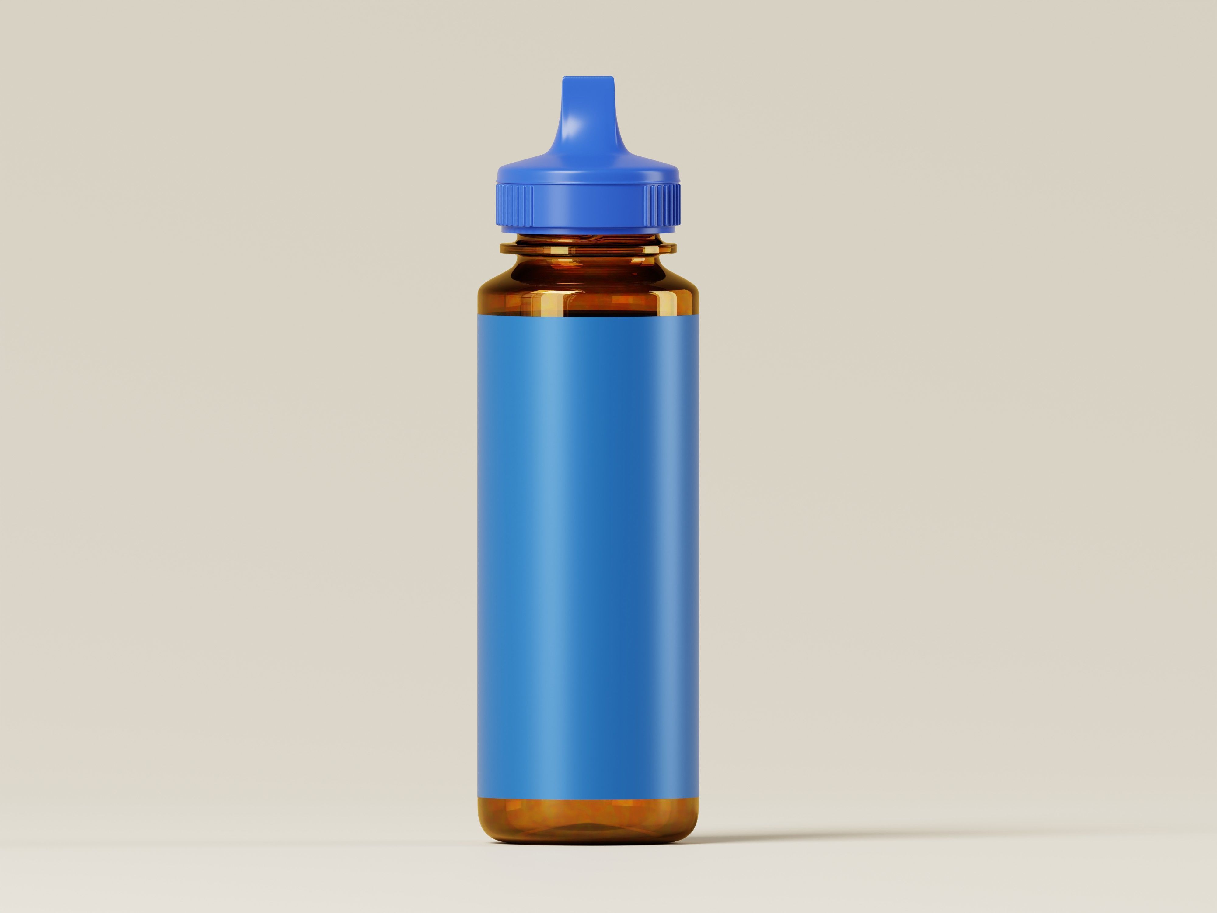 Amber Liquid Product Bottle 3D Model Low-poly 3D model_1