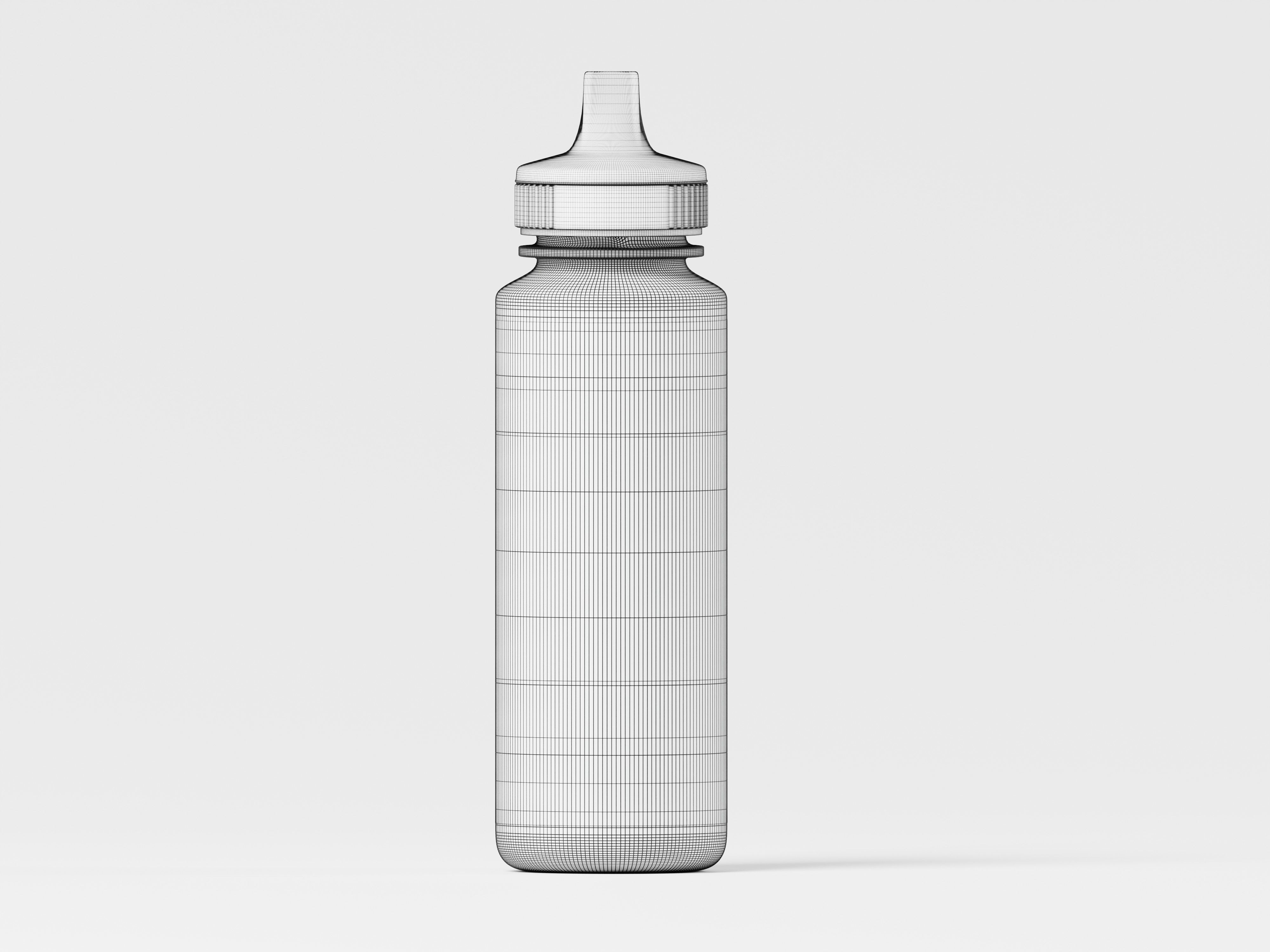 Amber Liquid Product Bottle 3D Model Low-poly 3D model_2