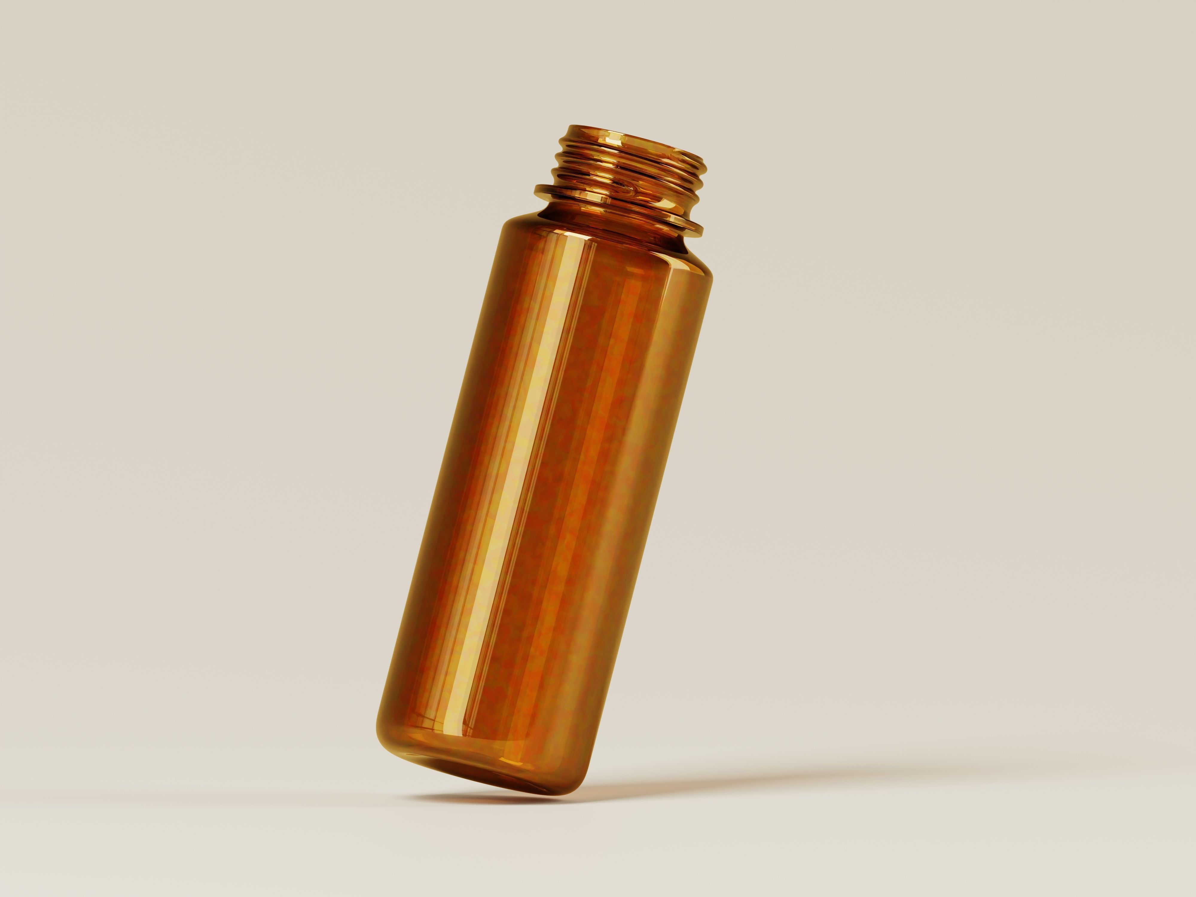 Amber Liquid Product Bottle 3D Model Low-poly 3D model_7