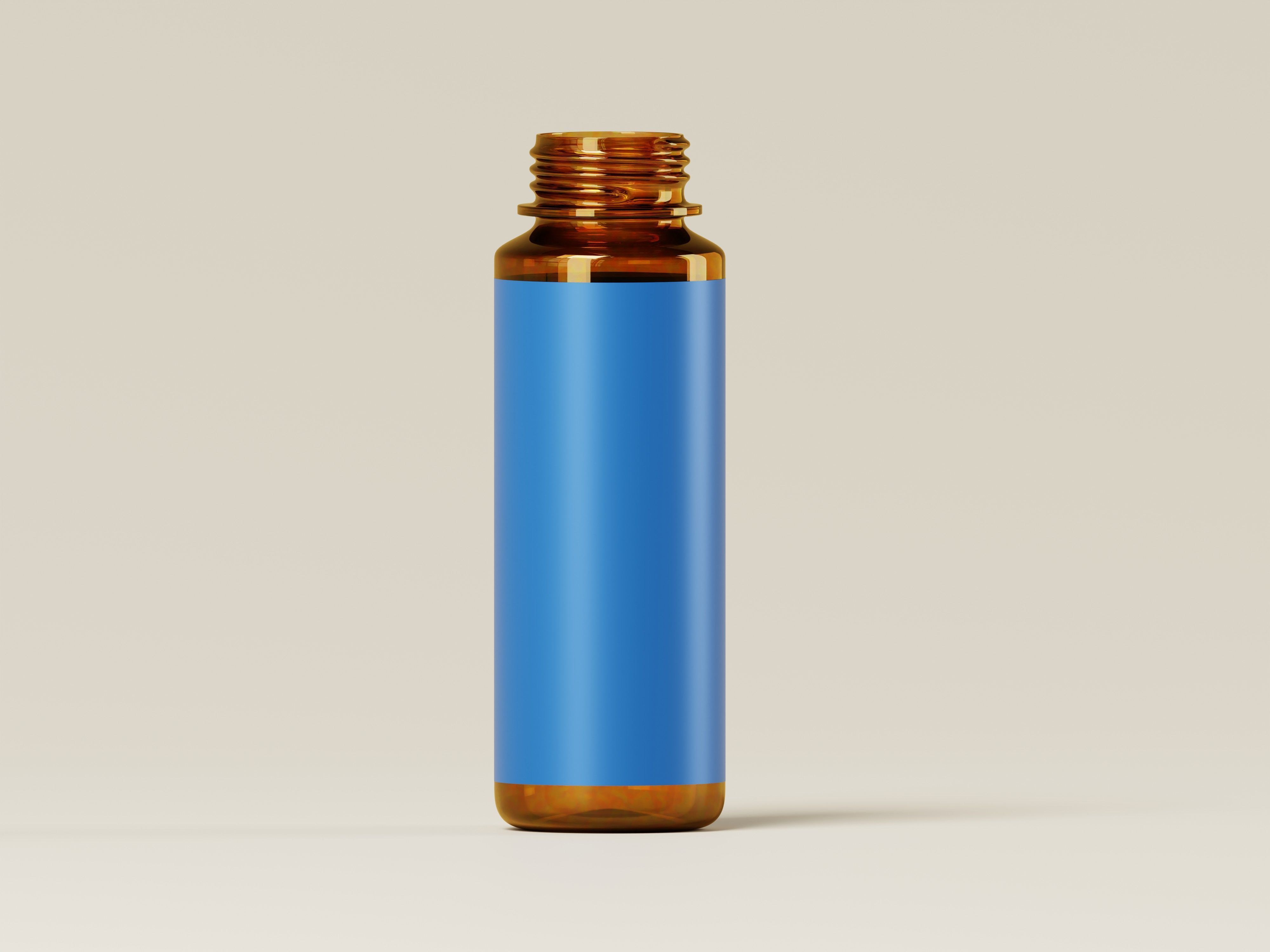 Amber Liquid Product Bottle 3D Model Low-poly 3D model_4