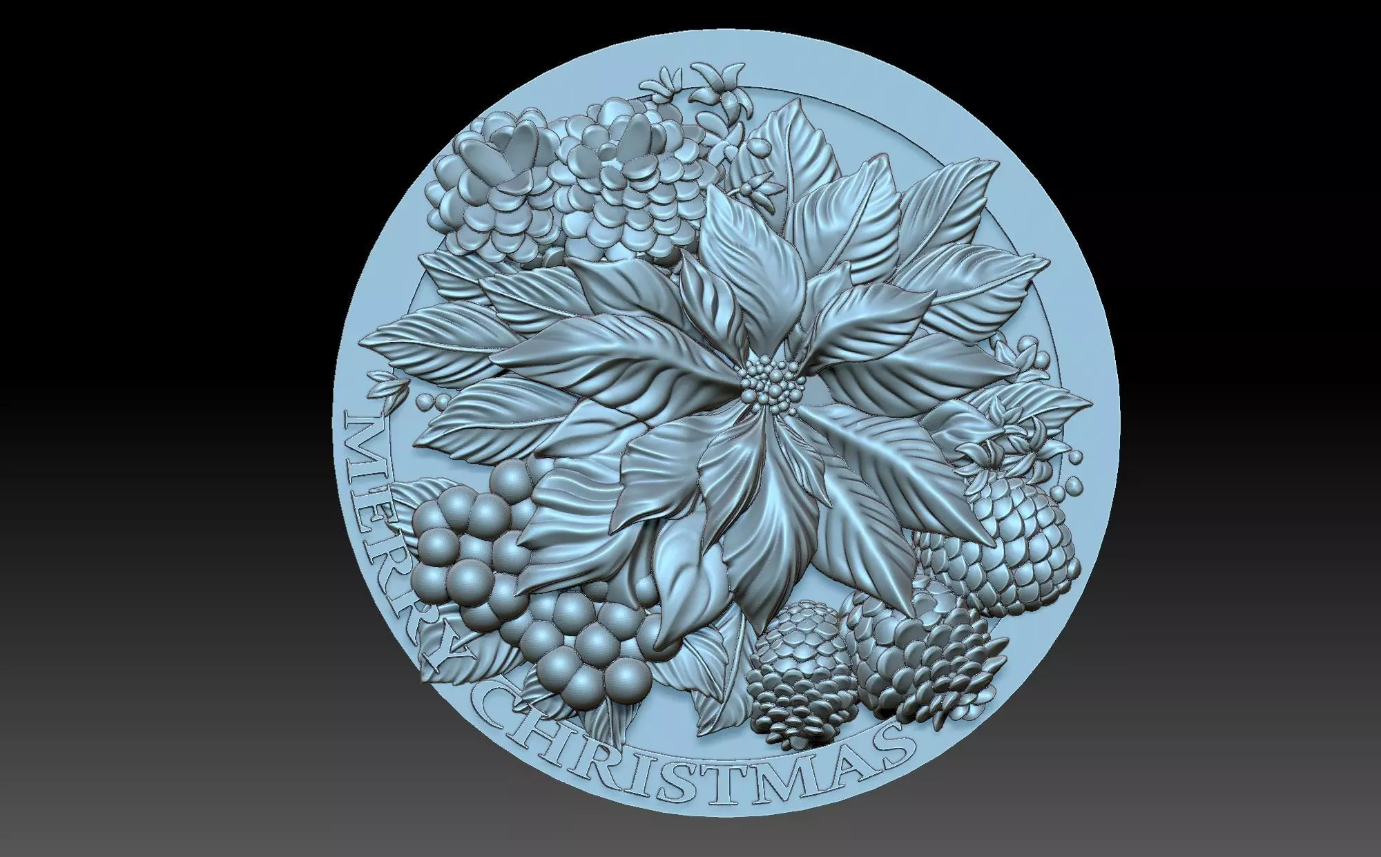 Flower Christmas Star 3D print model_0