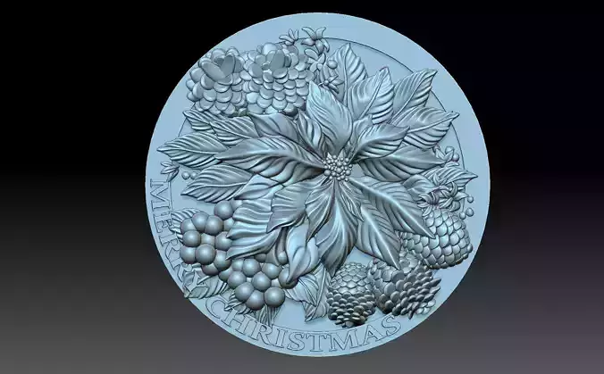 Flower Christmas Star 3D print model