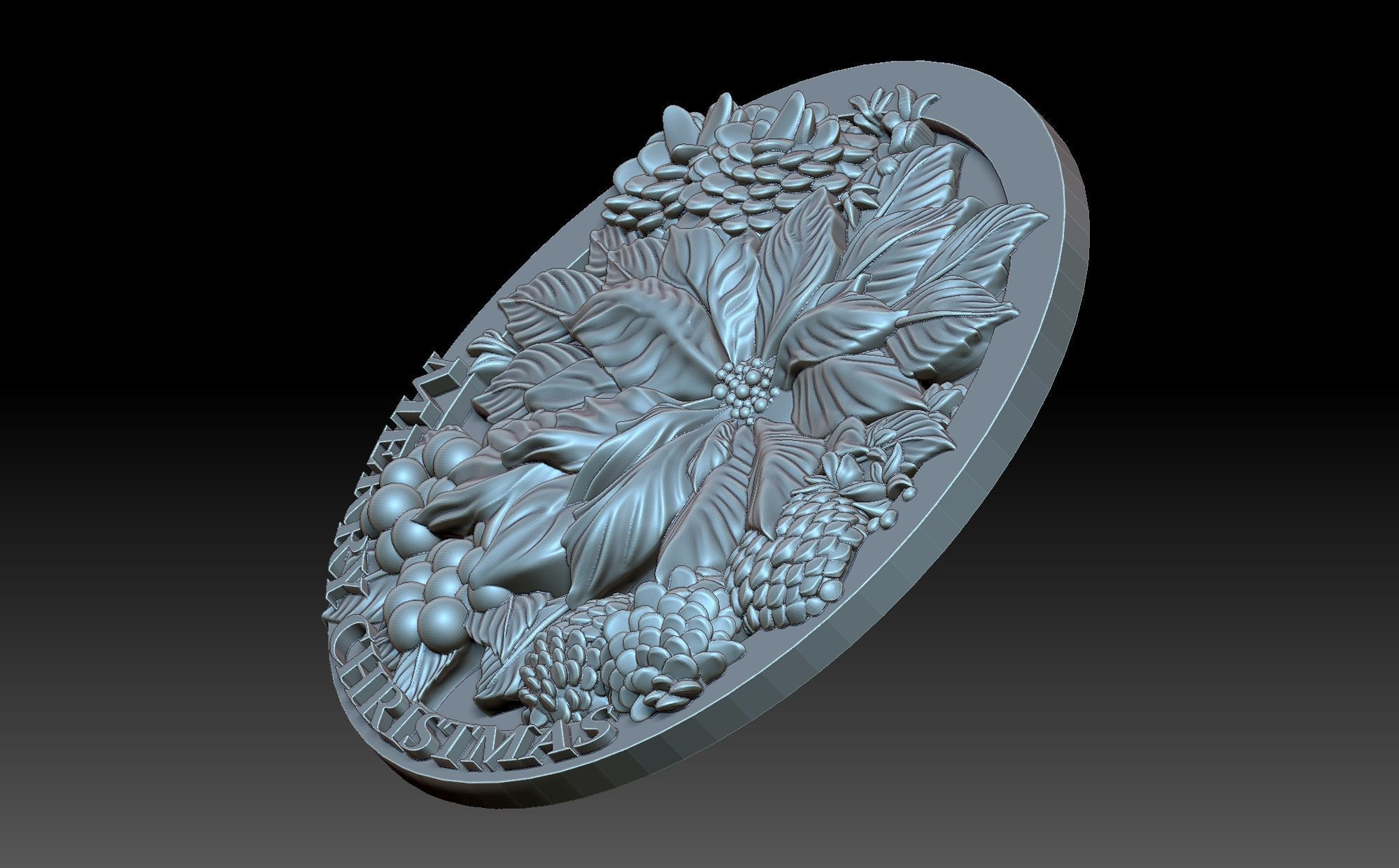 Flower Christmas Star 3D print model_4