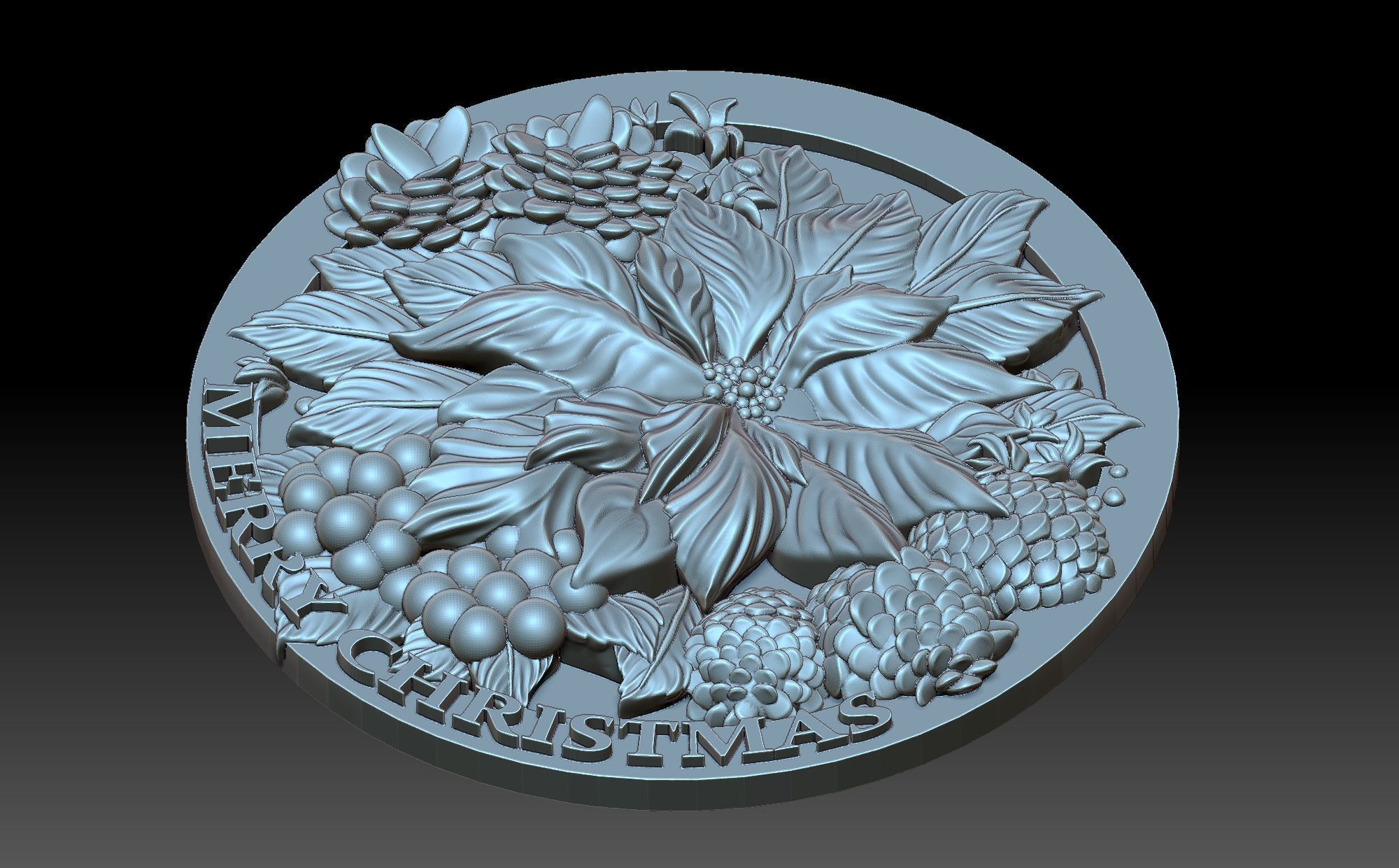 Flower Christmas Star 3D print model_3