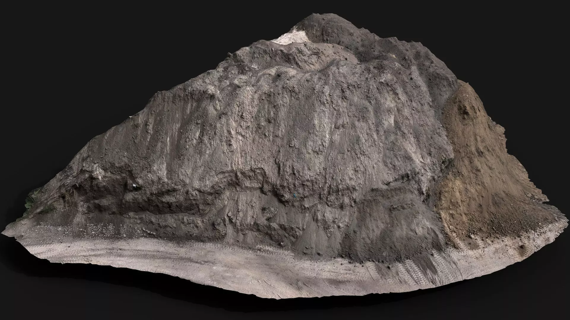 construction-site terrain sand pile dirt photogrammetry Low-poly 3D model_0