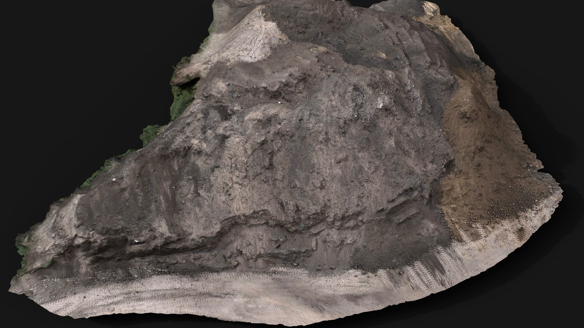 construction-site terrain sand pile dirt photogrammetry Low-poly 3D model_3