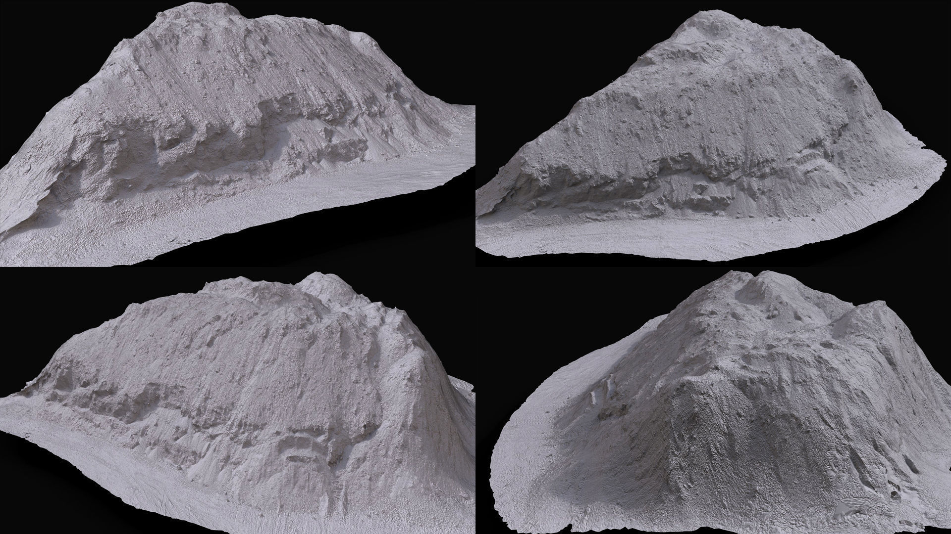 construction-site terrain sand pile dirt photogrammetry Low-poly 3D model_4