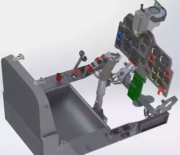 ME262 high definition complete cockpit