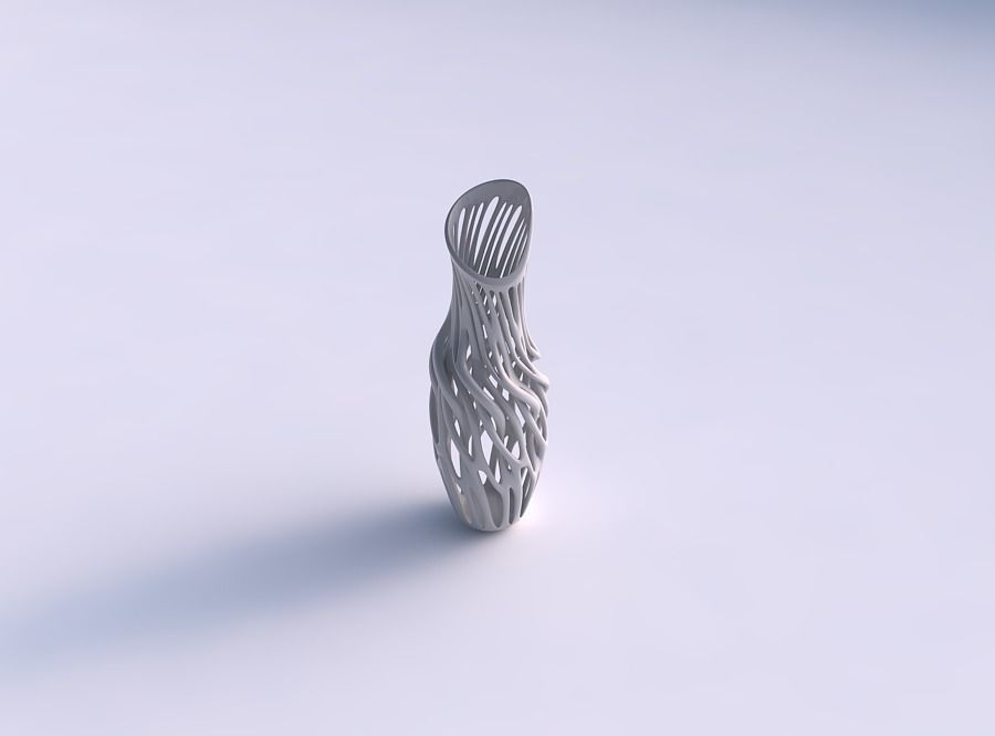 Vase with twisted branches pimp up top 3D print model_0