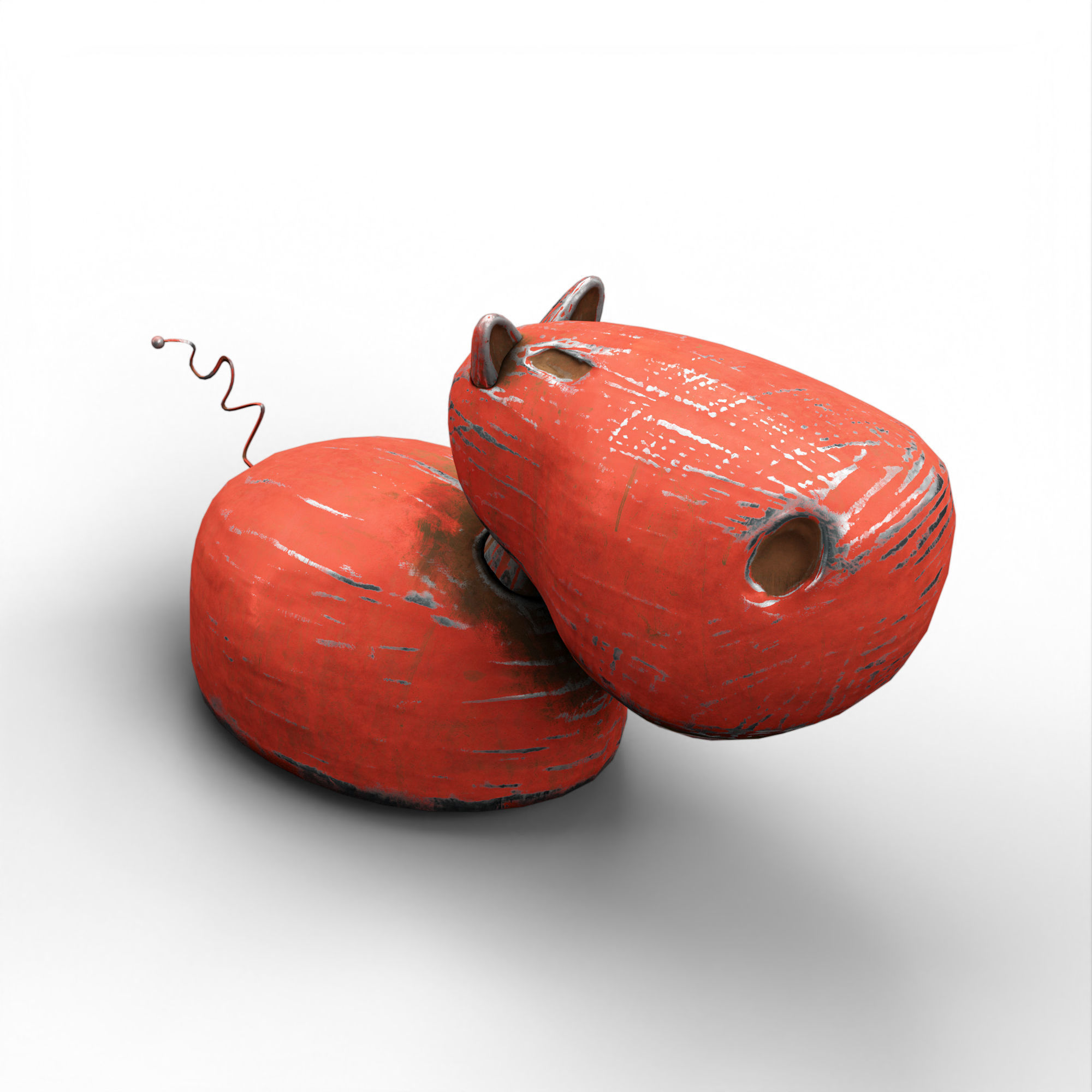 Metal Toy Dog 3D model_8