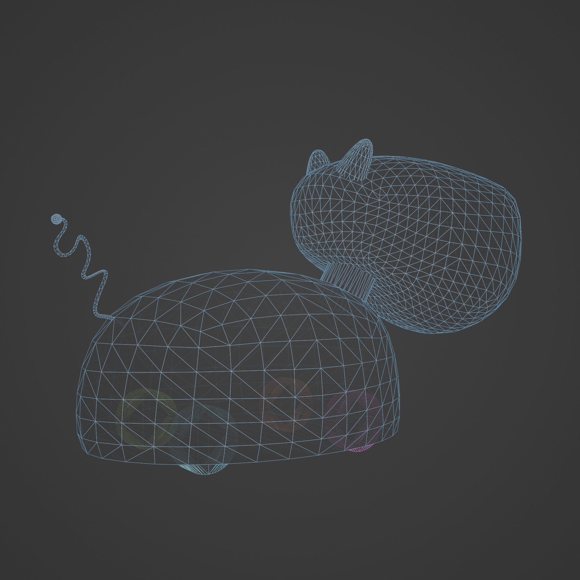 Metal Toy Dog 3D model_7