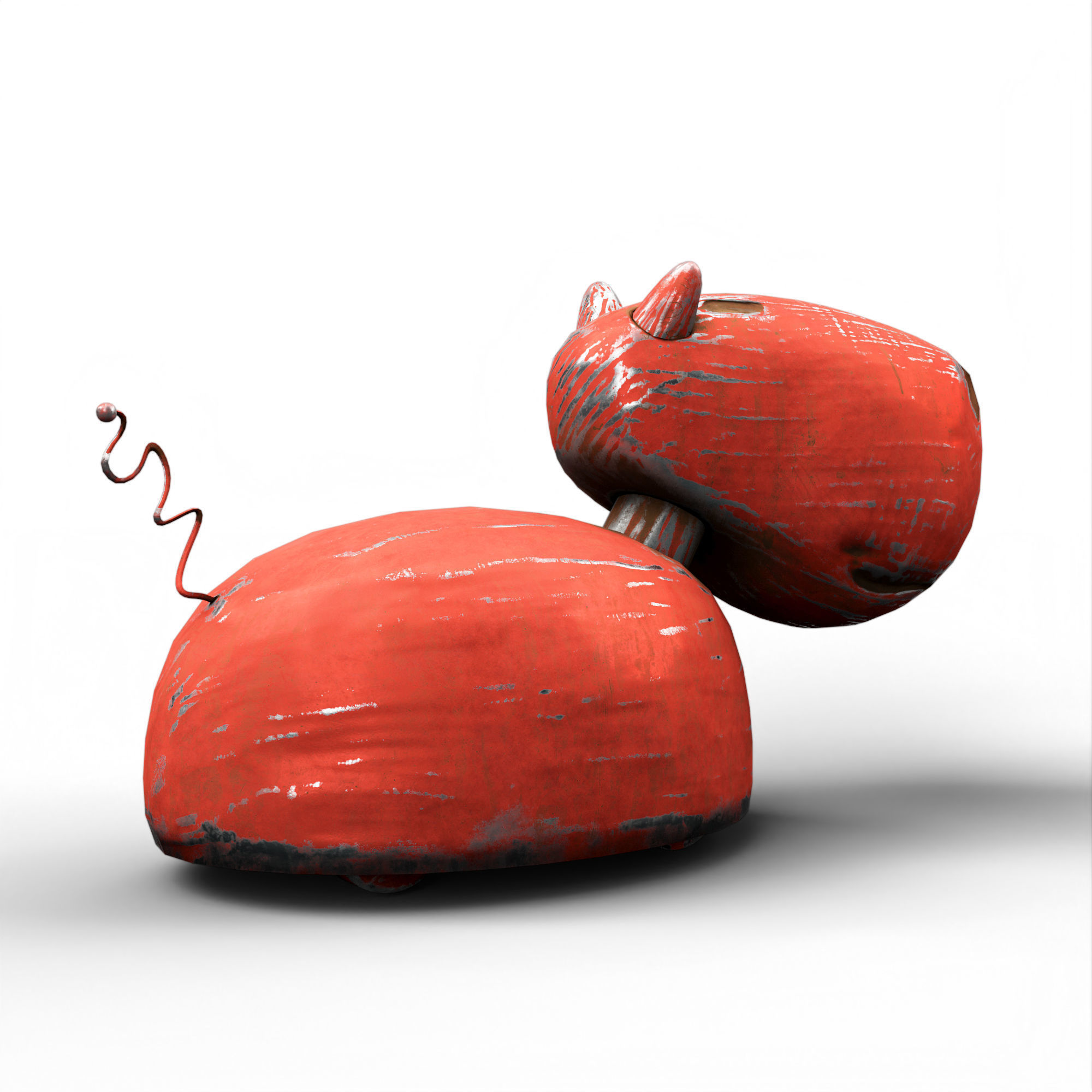 Metal Toy Dog 3D model_6