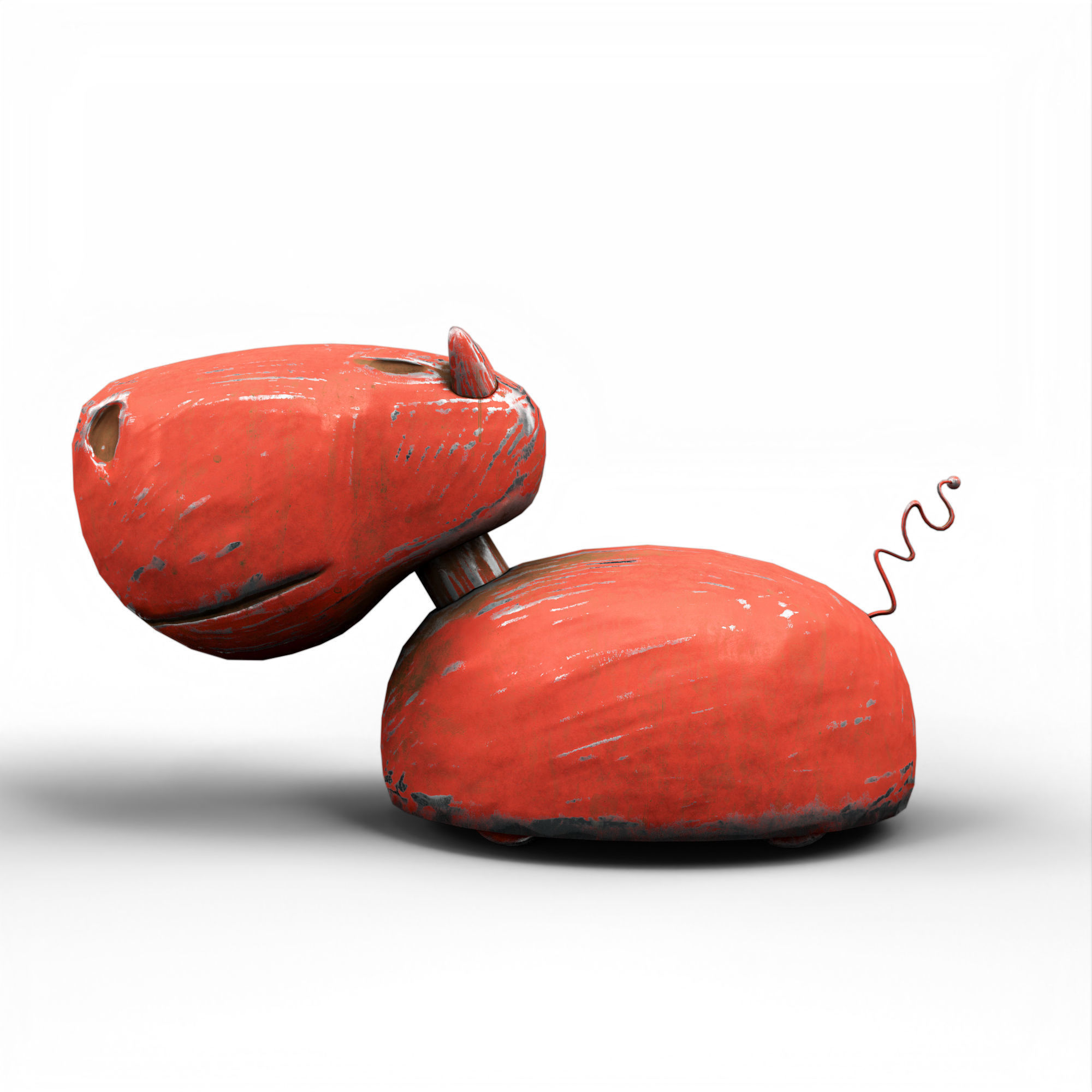 Metal Toy Dog 3D model_2