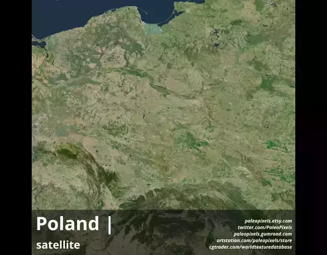 Poland  Satellite Day  High resolution 20k Maps and masks