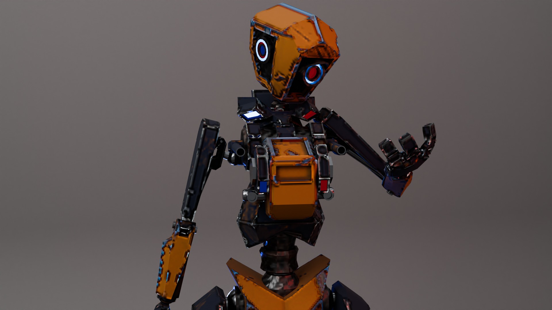 War Bot Low-poly 3D model_2