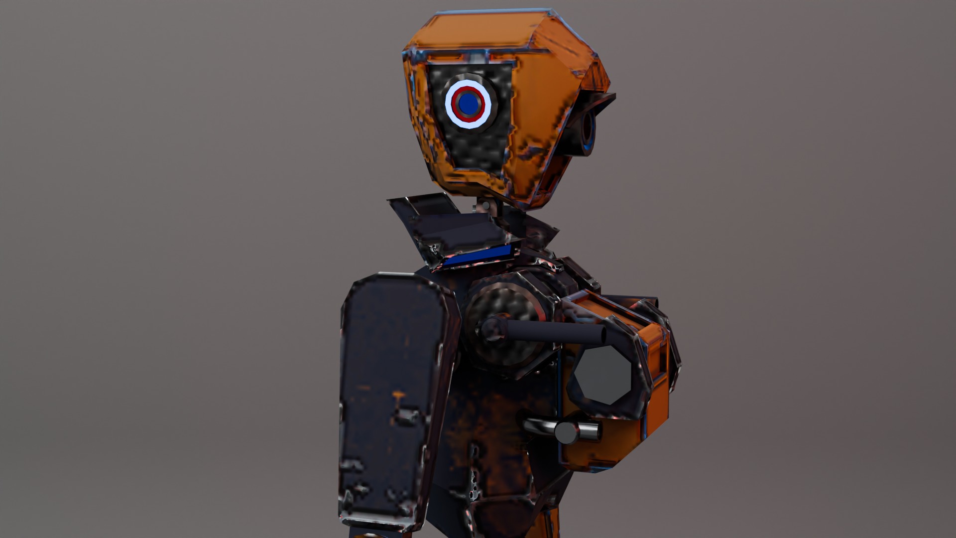 War Bot Low-poly 3D model_27