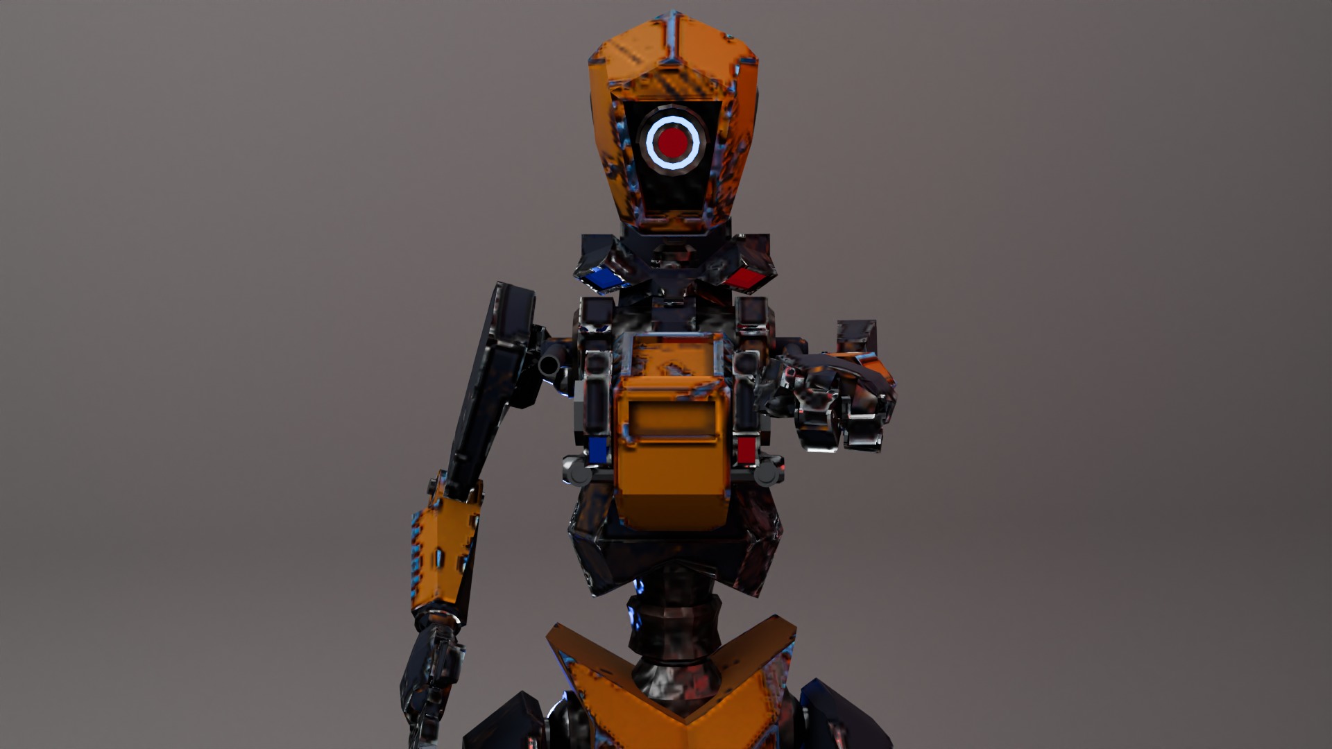 War Bot Low-poly 3D model_5