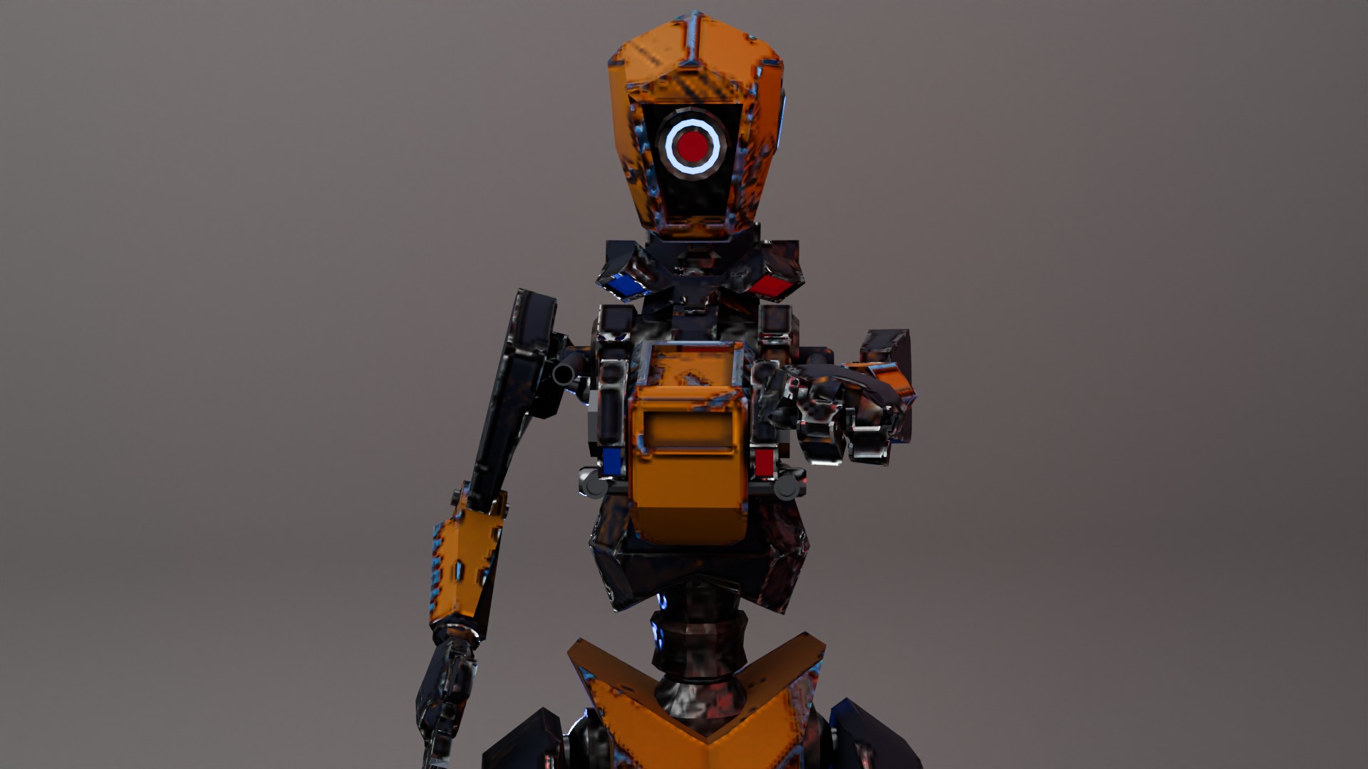 War Bot Low-poly 3D model_8