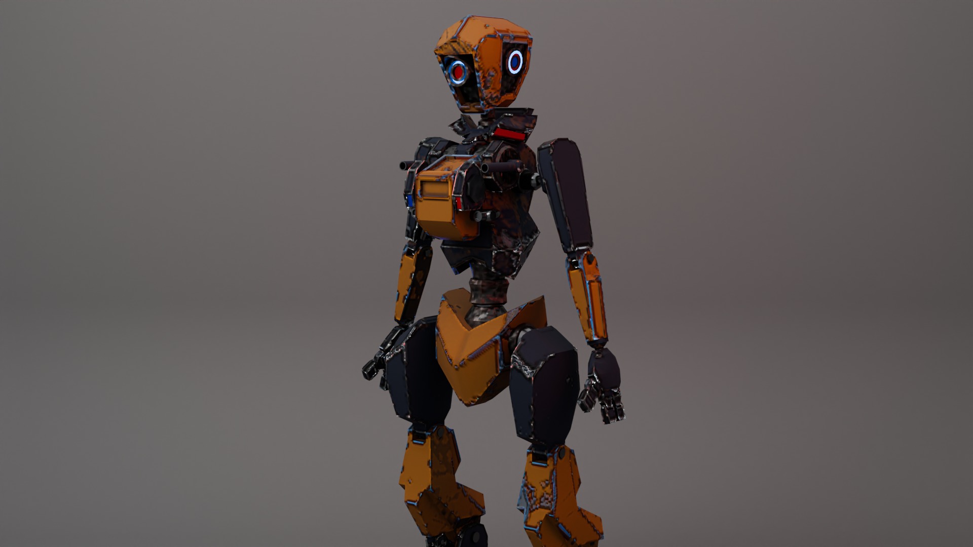 War Bot Low-poly 3D model_16