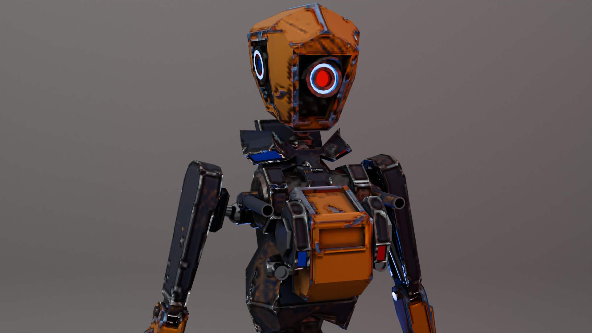 War Bot Low-poly 3D model_24