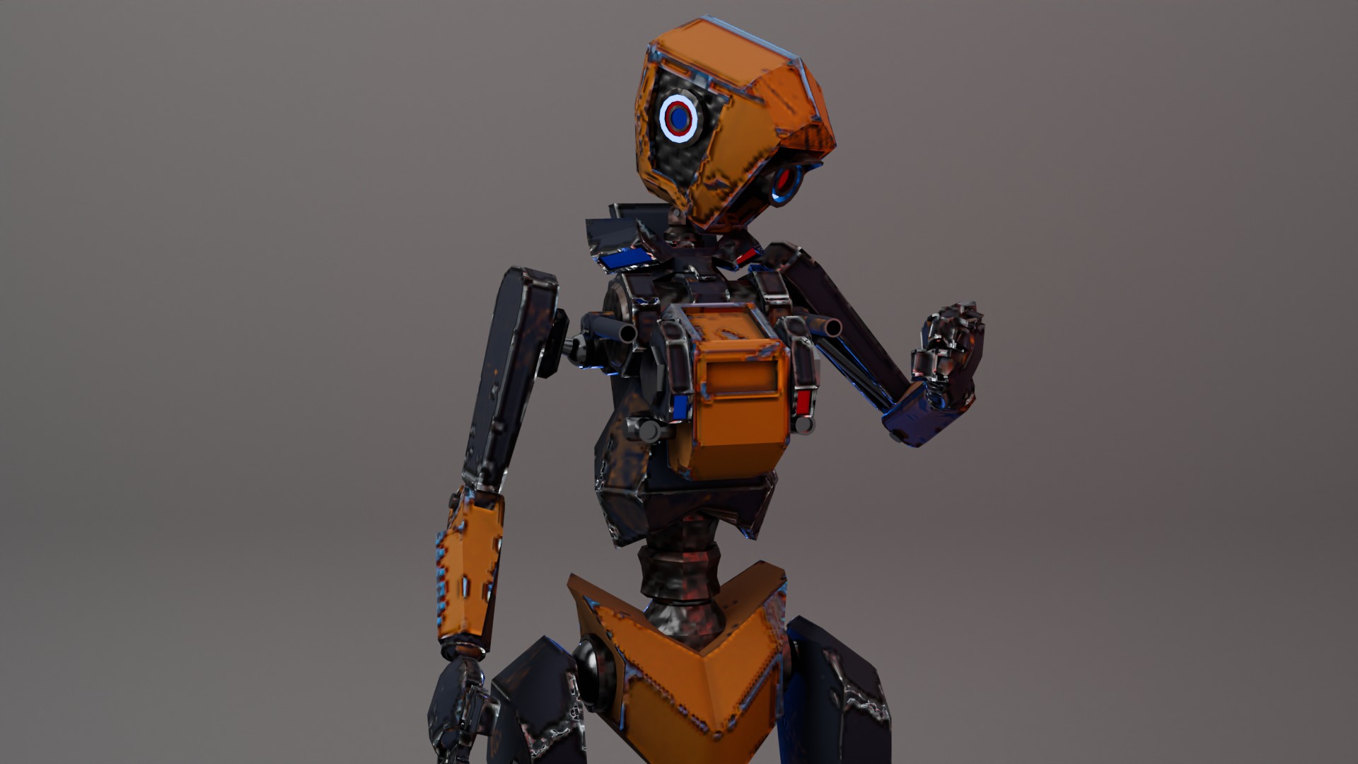 War Bot Low-poly 3D model_19