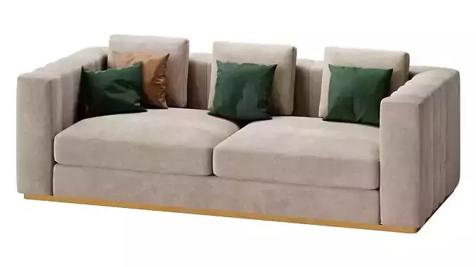 Casino sofa by ANA ROQUE INTERIORS Low-poly 3D model