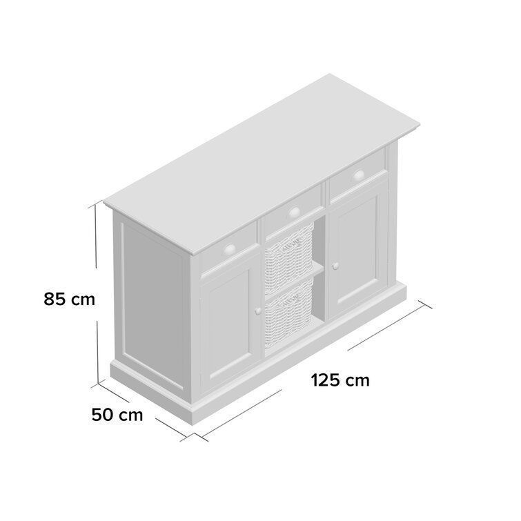 Bull Gerold Wide Drawer Mahogany Sideboard 3D model_1