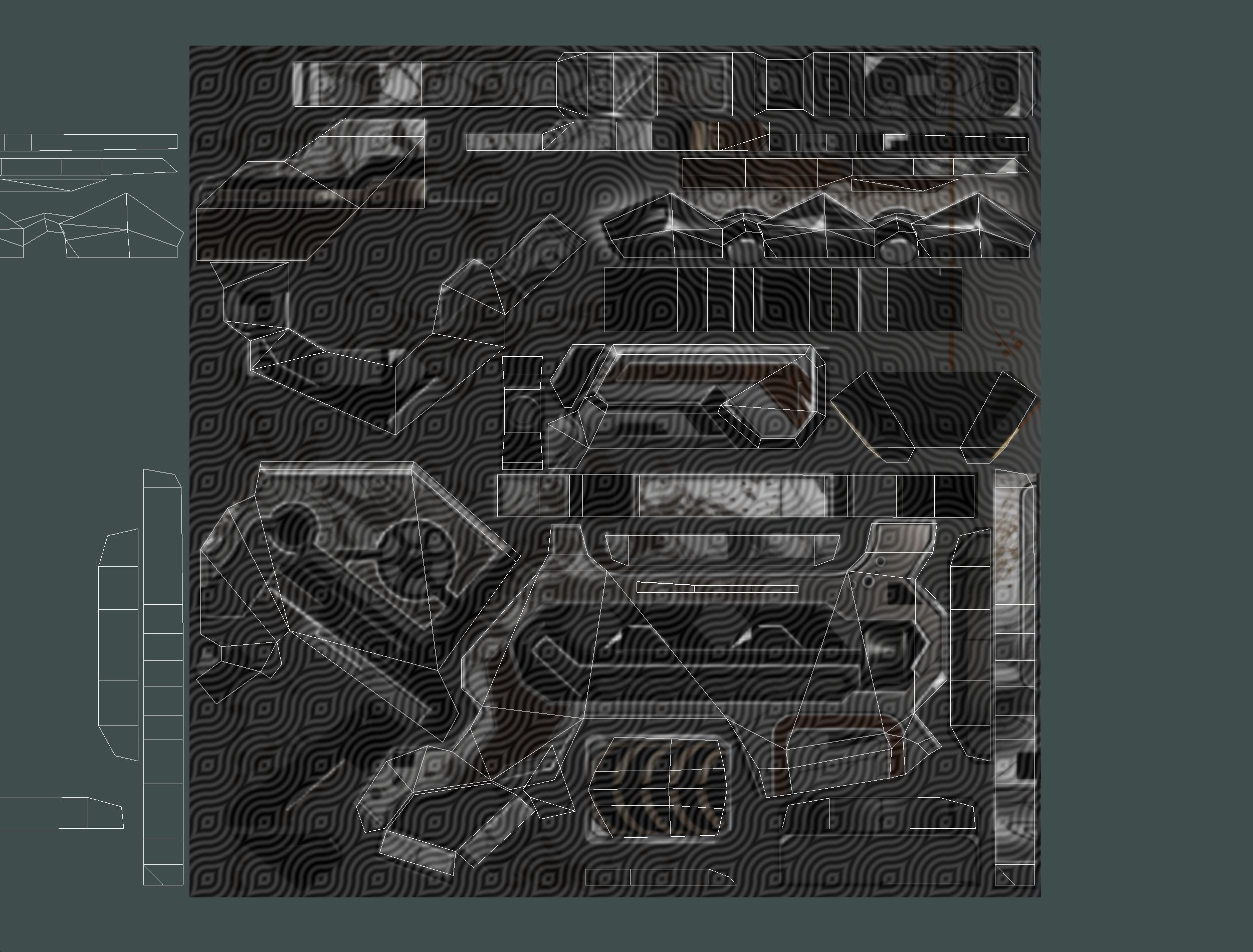 Assault rifle of the future weapon gun Nuff barrel blaster laser Low-poly 3D model_32