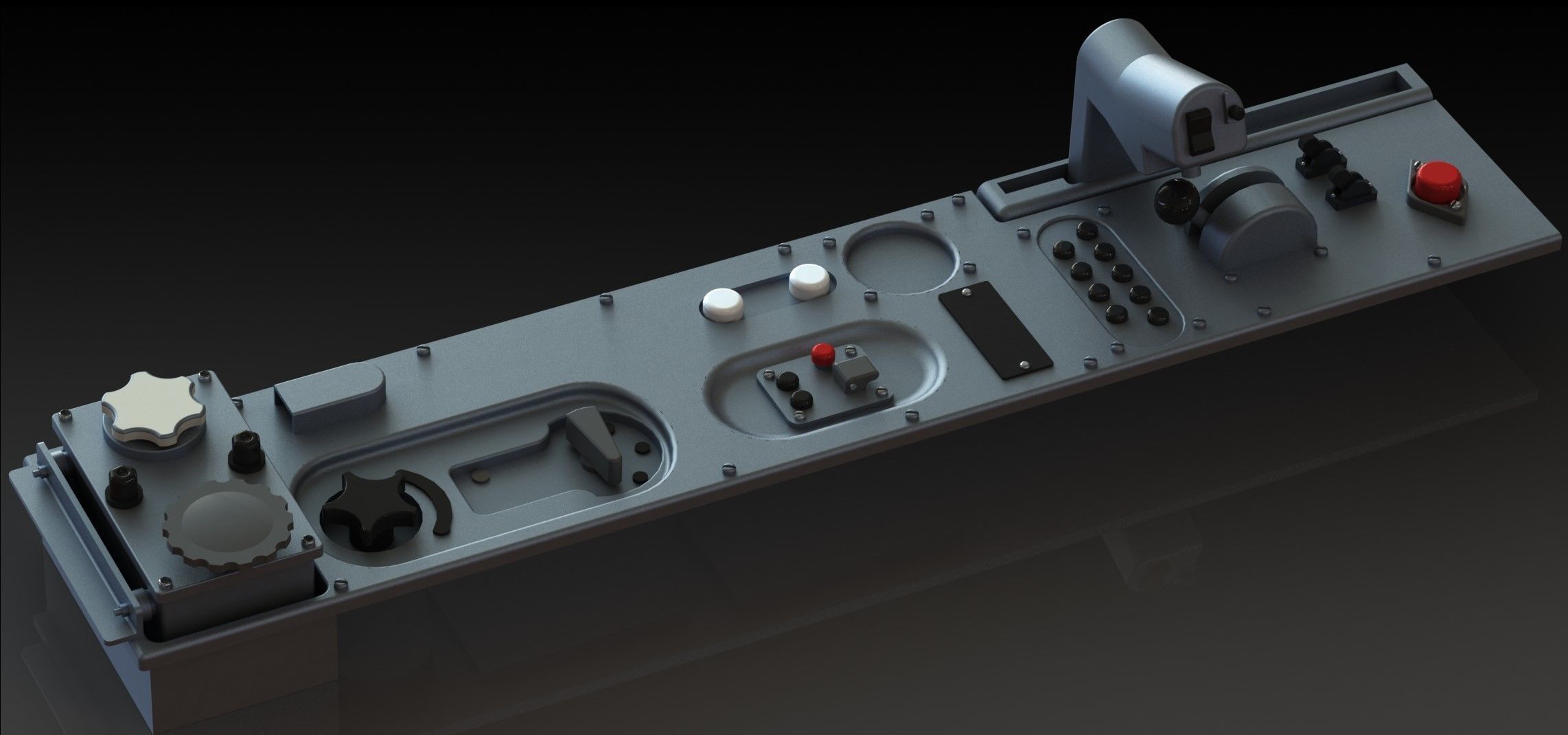 FW190 Complete cockpit high definition 3D print model_3