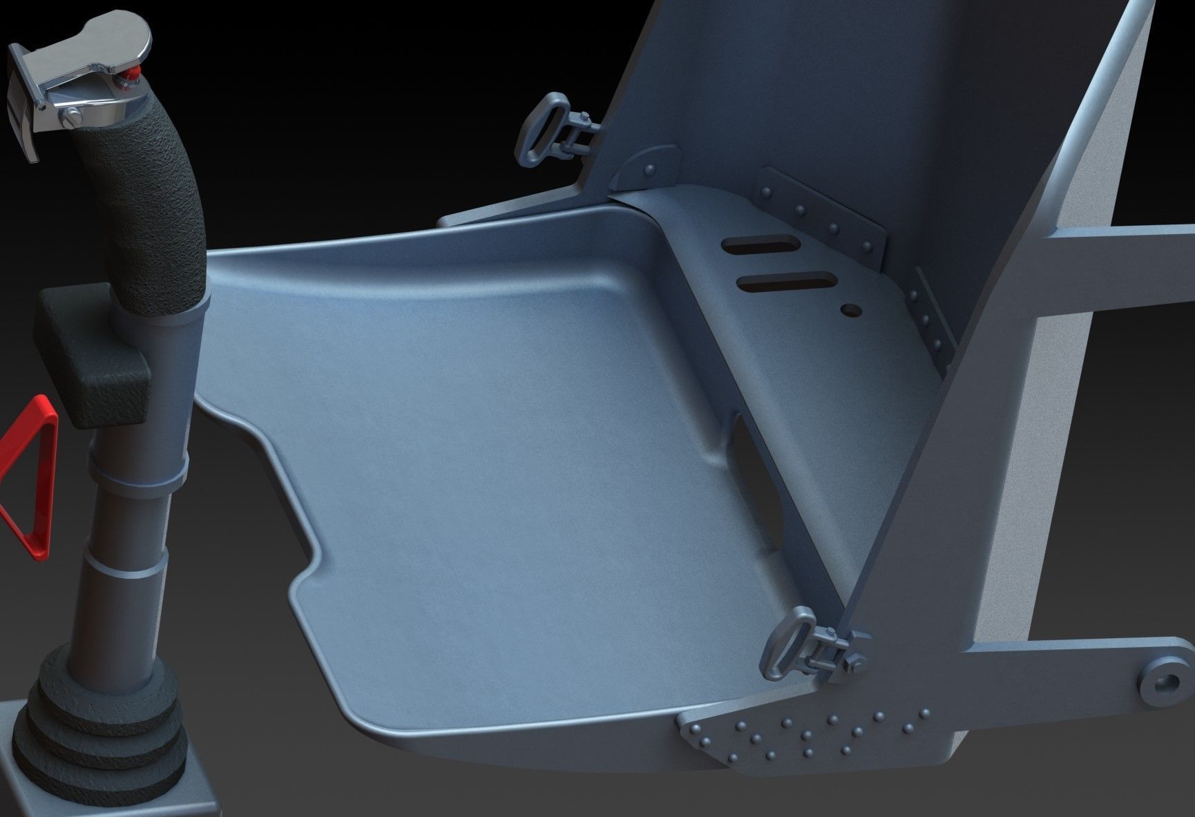 FW190 Complete cockpit high definition 3D print model_13