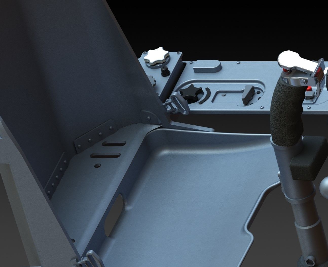 FW190 Complete cockpit high definition 3D print model_24