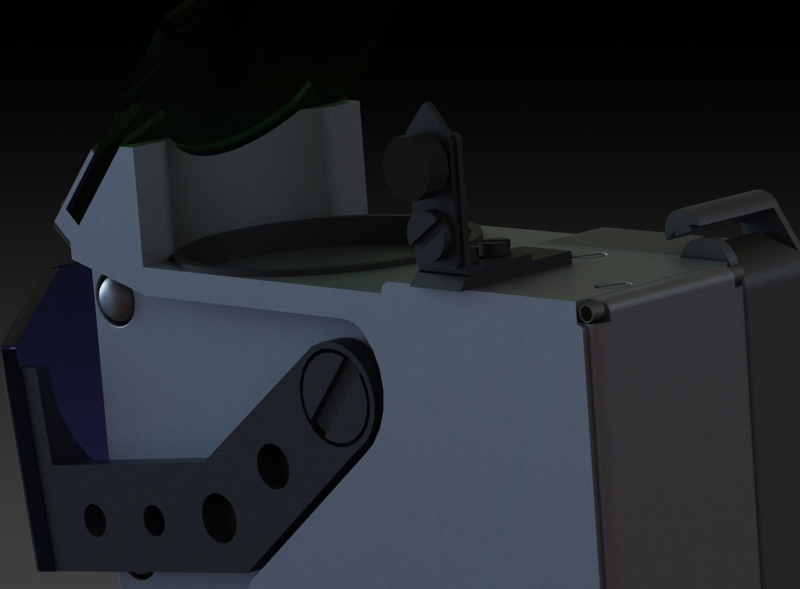 FW190 Complete cockpit high definition 3D print model_29