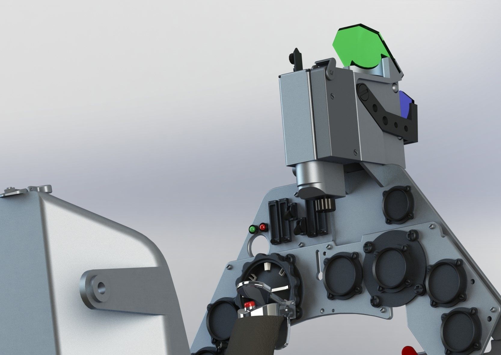 FW190 Complete cockpit high definition 3D print model_38