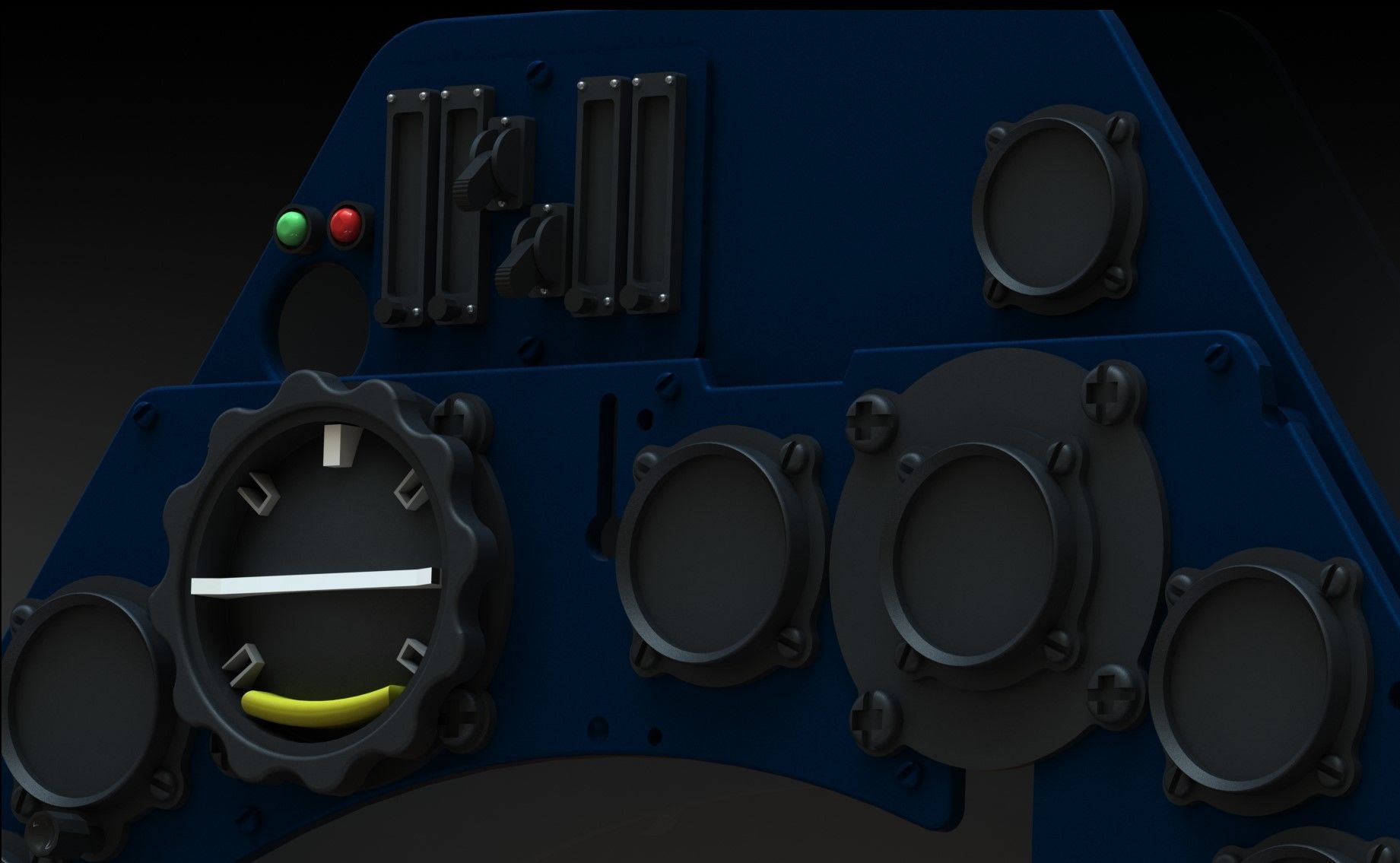 FW190 Complete cockpit high definition 3D print model_10