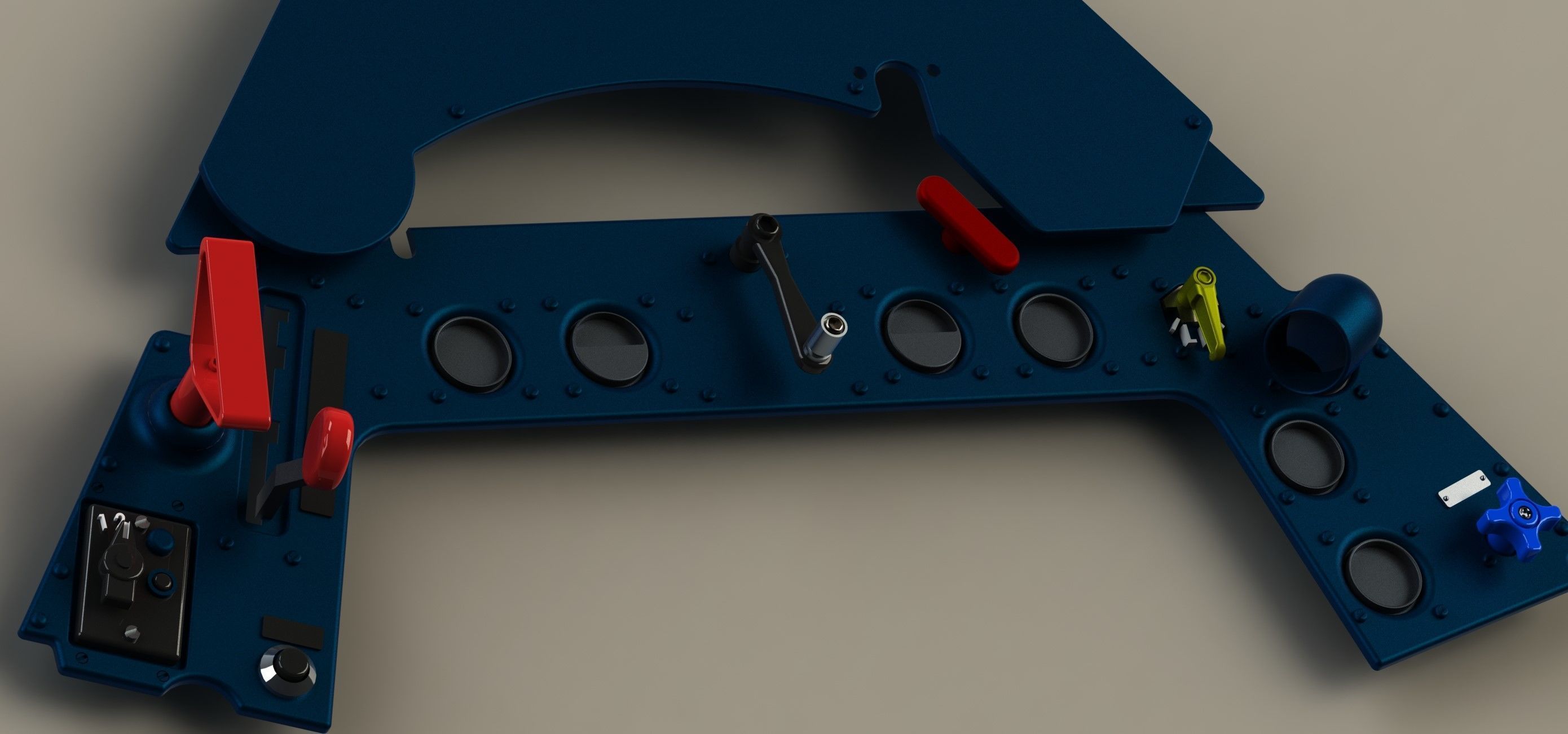 FW190 Complete cockpit high definition 3D print model_35