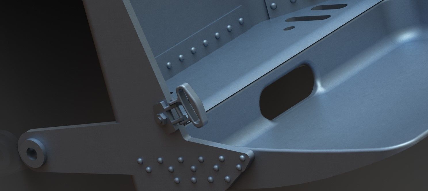 FW190 Complete cockpit high definition 3D print model_7