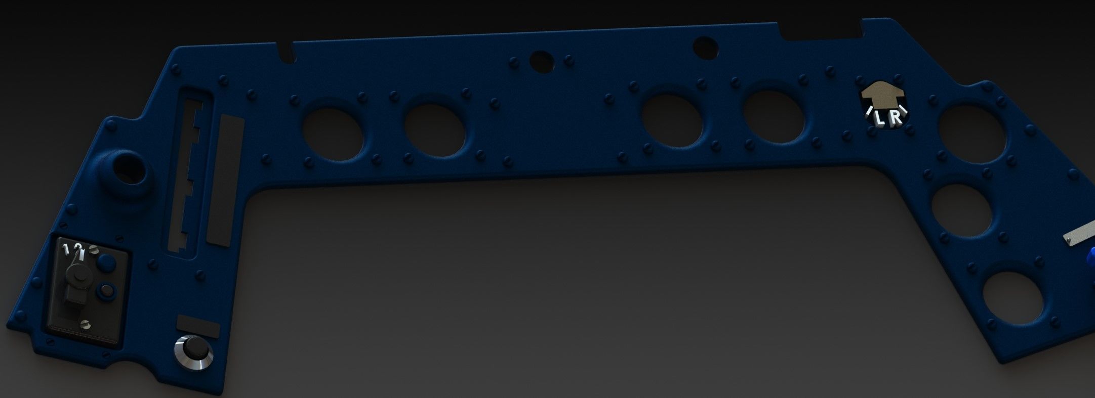 FW190 Complete cockpit high definition 3D print model_25