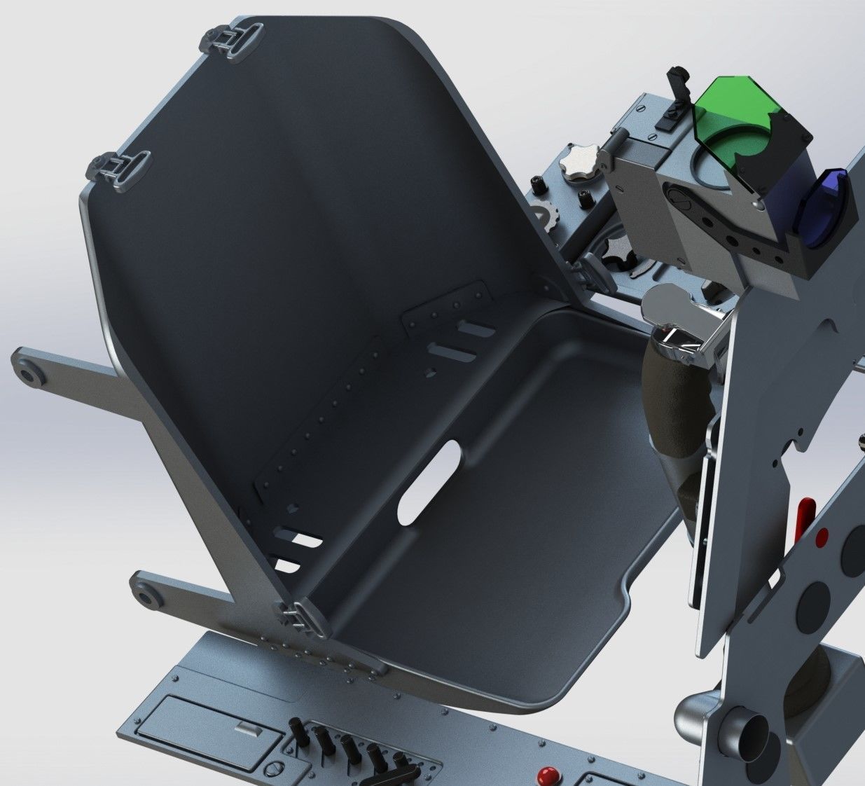 FW190 Complete cockpit high definition 3D print model_39