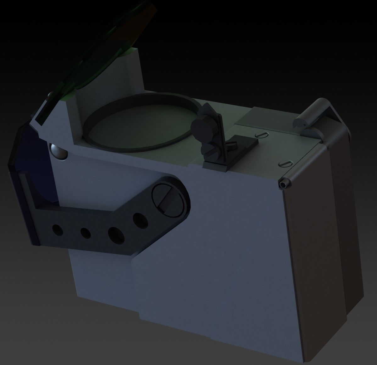 FW190 Complete cockpit high definition 3D print model_27