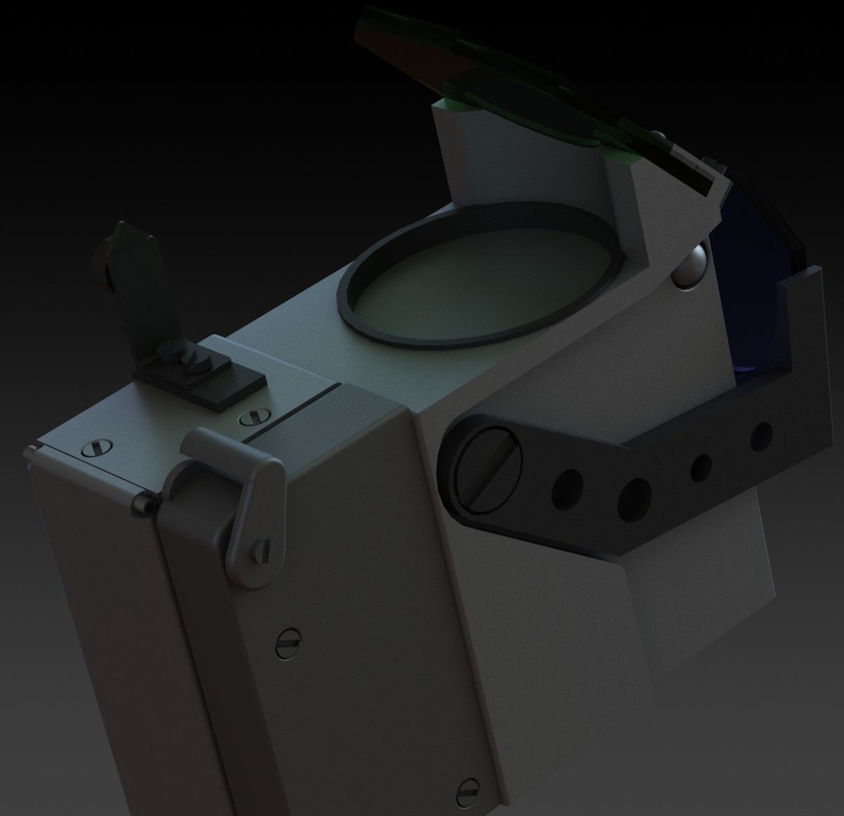 FW190 Complete cockpit high definition 3D print model_28