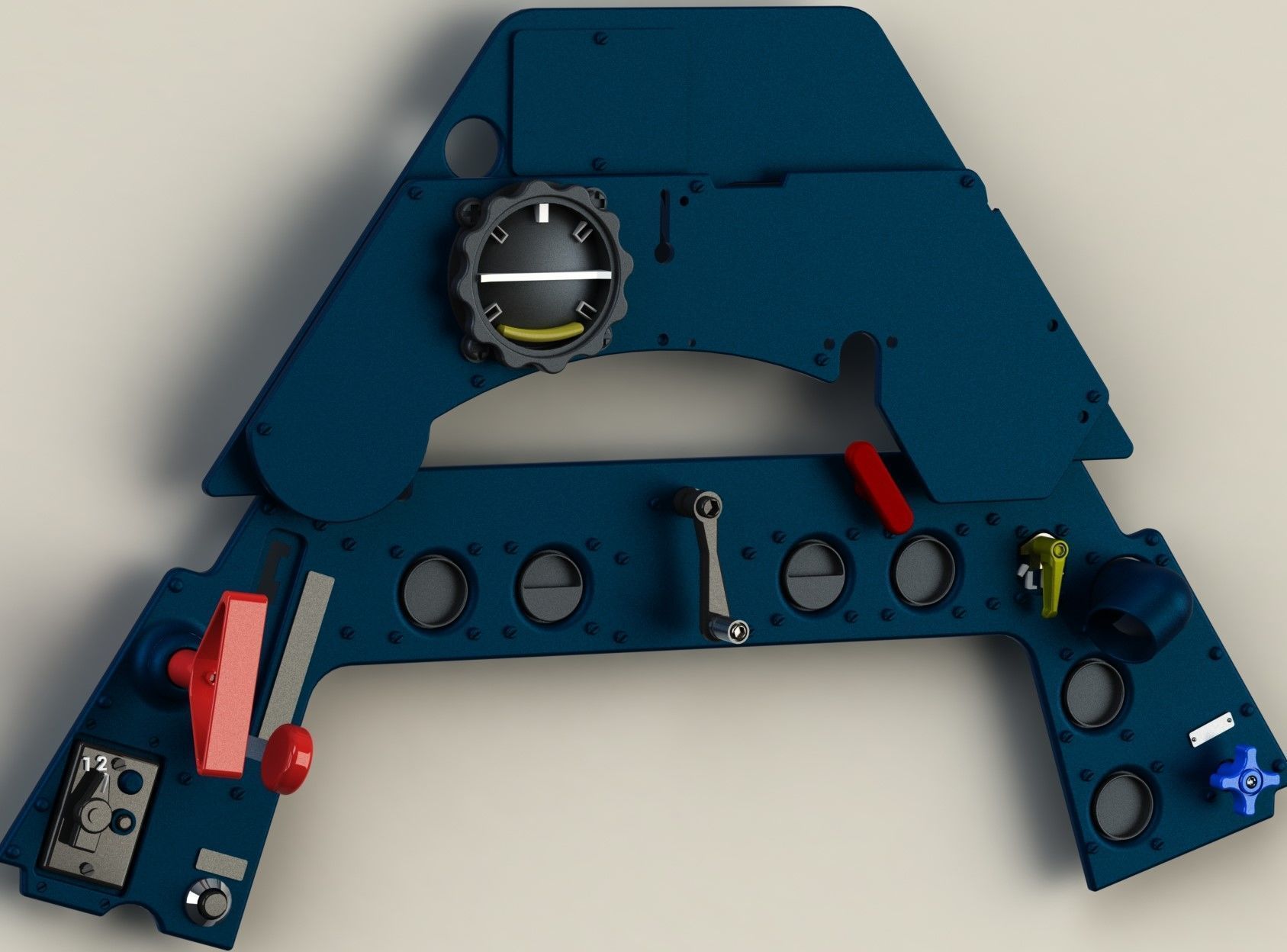 FW190 Complete cockpit high definition 3D print model_48