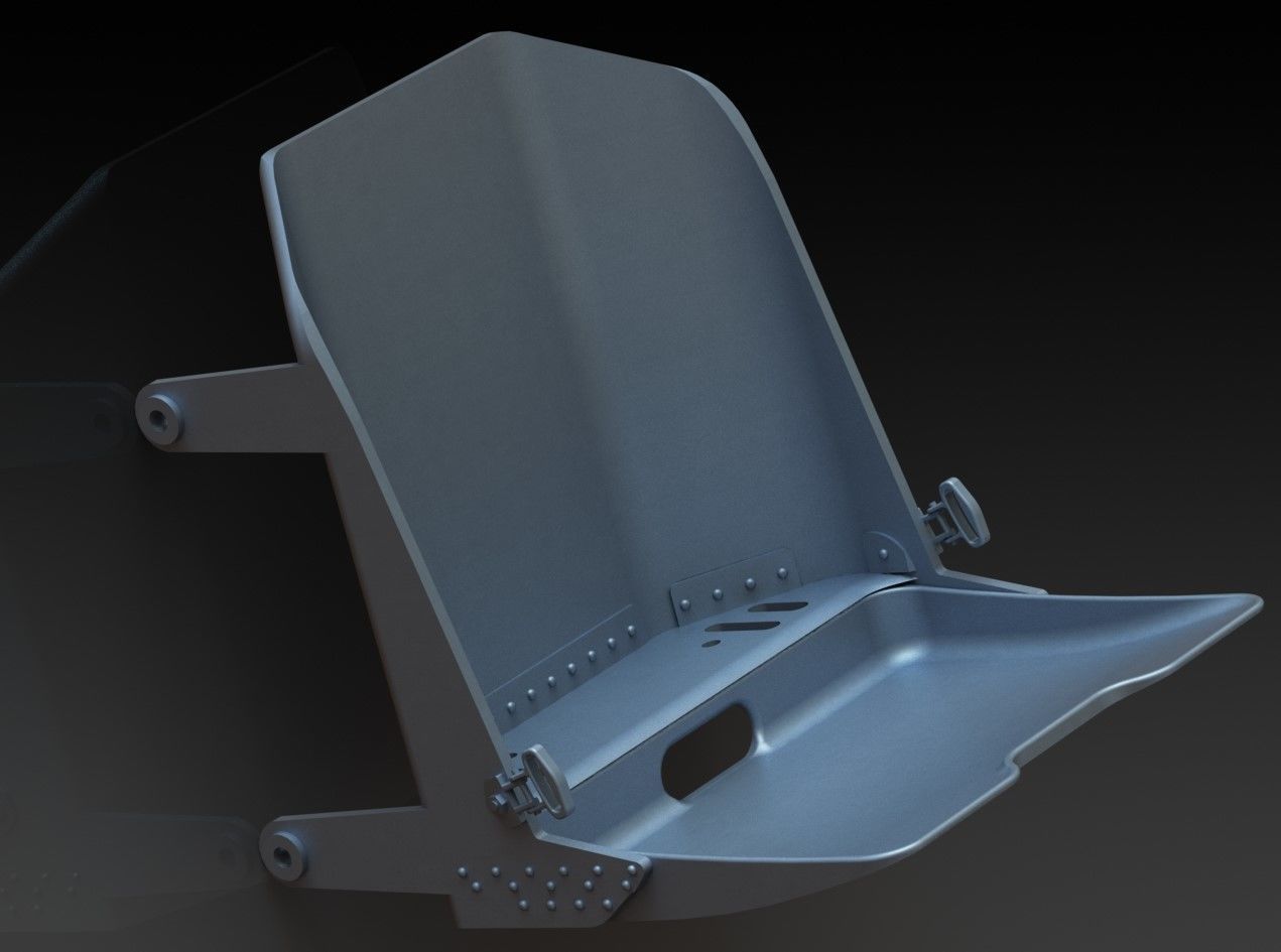 FW190 Complete cockpit high definition 3D print model_5