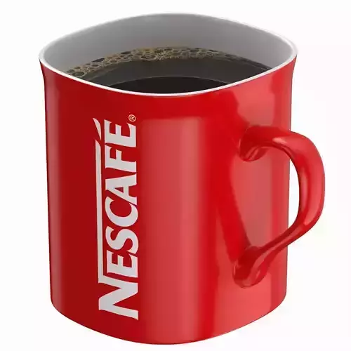 Nescafe Coffee Cup Red With Coffee