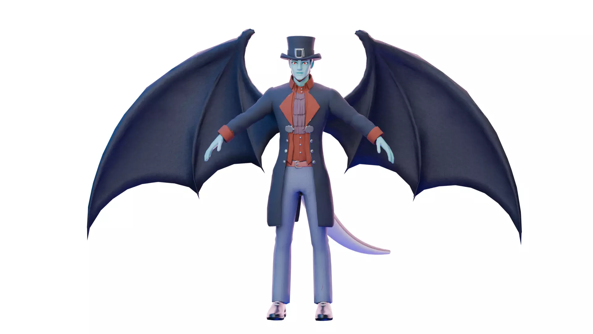 vampire Low-poly 3D model_0